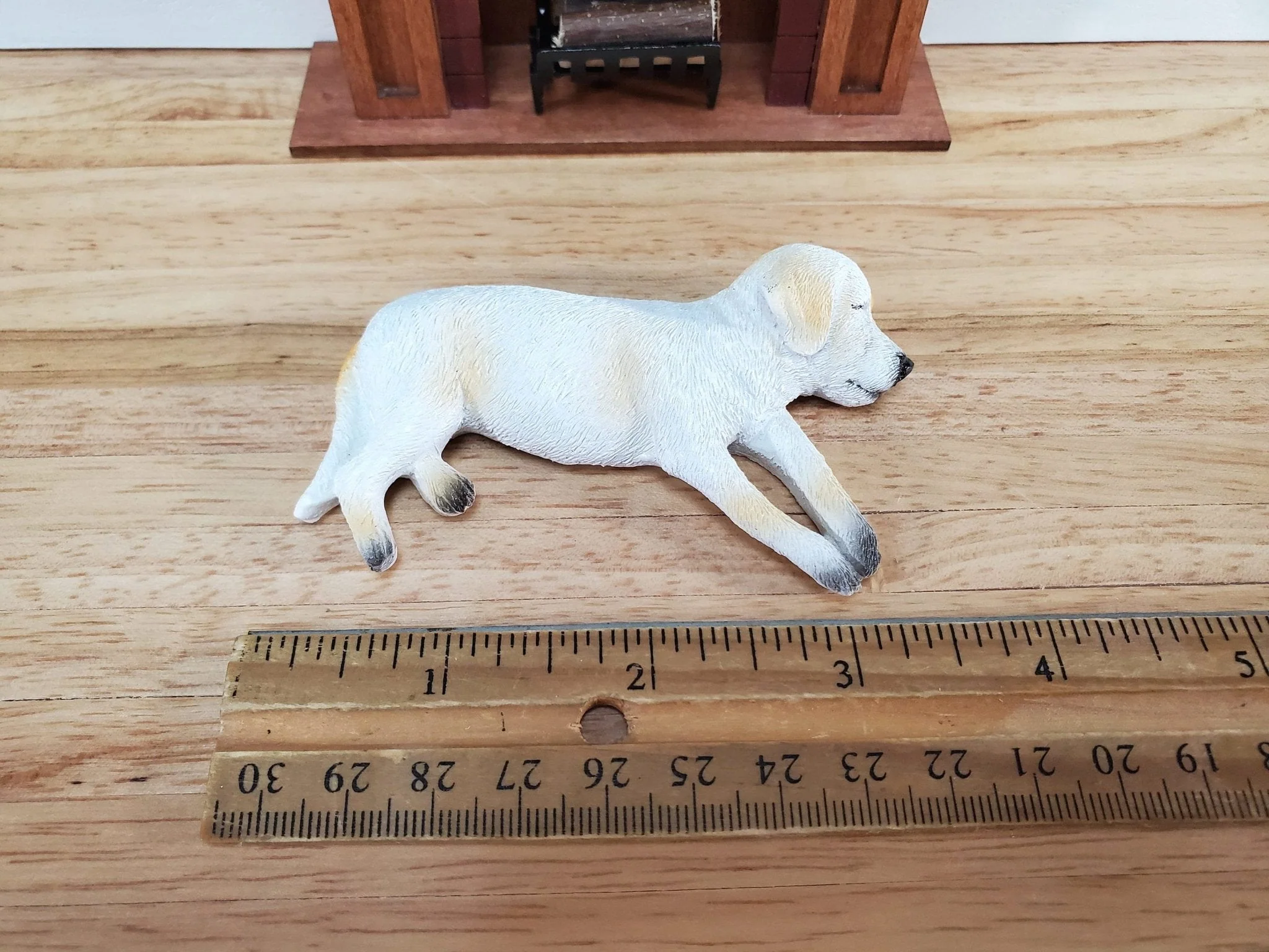 Dollhouse Dog Labrador Retriever Lab Sleeping LARGE Animal Pet Resin - Image 4
