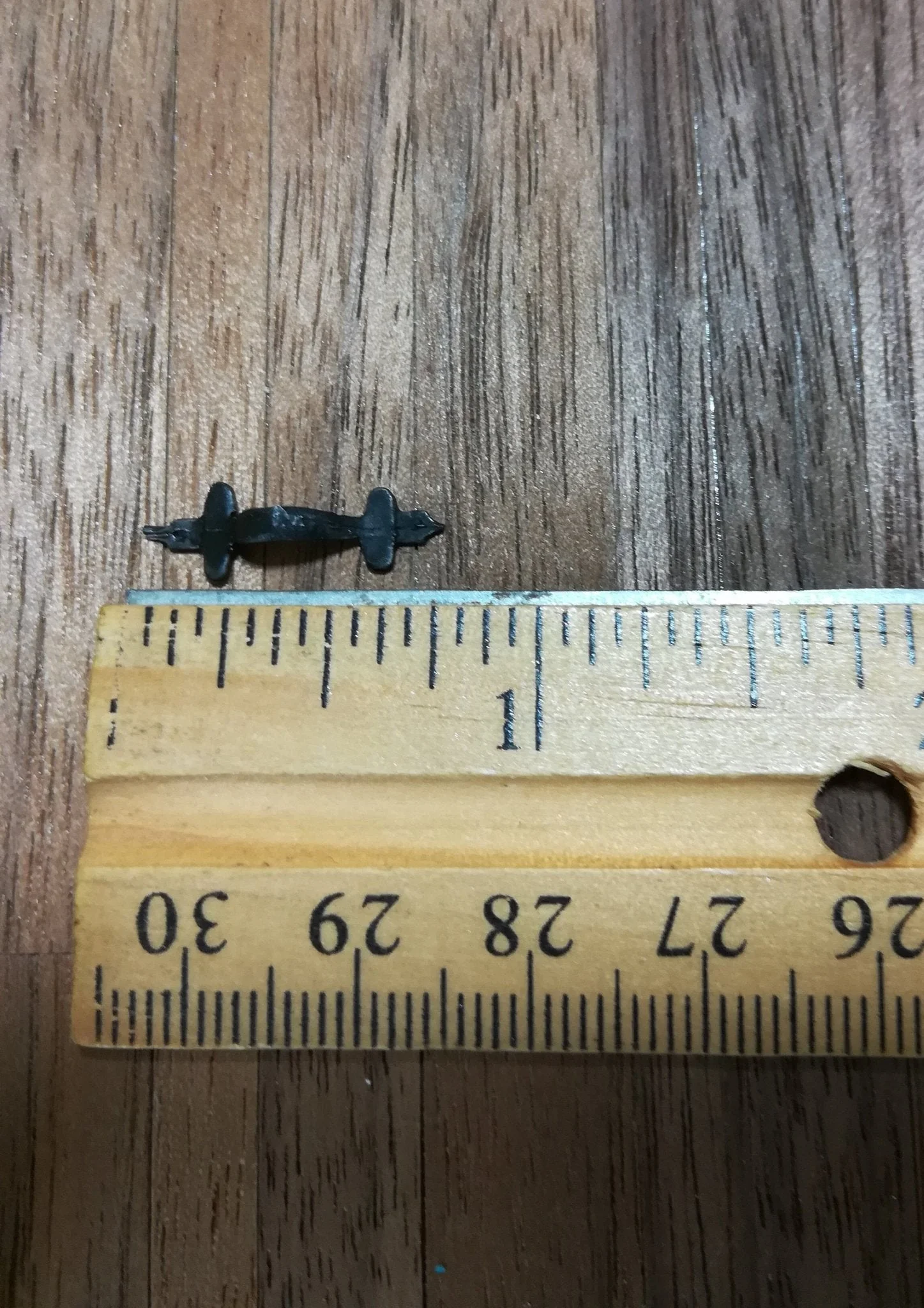 Dollhouse Miniature Door Handles or Drawer Pulls Tudor Style Black Metal 1:12 Scale - Image 2