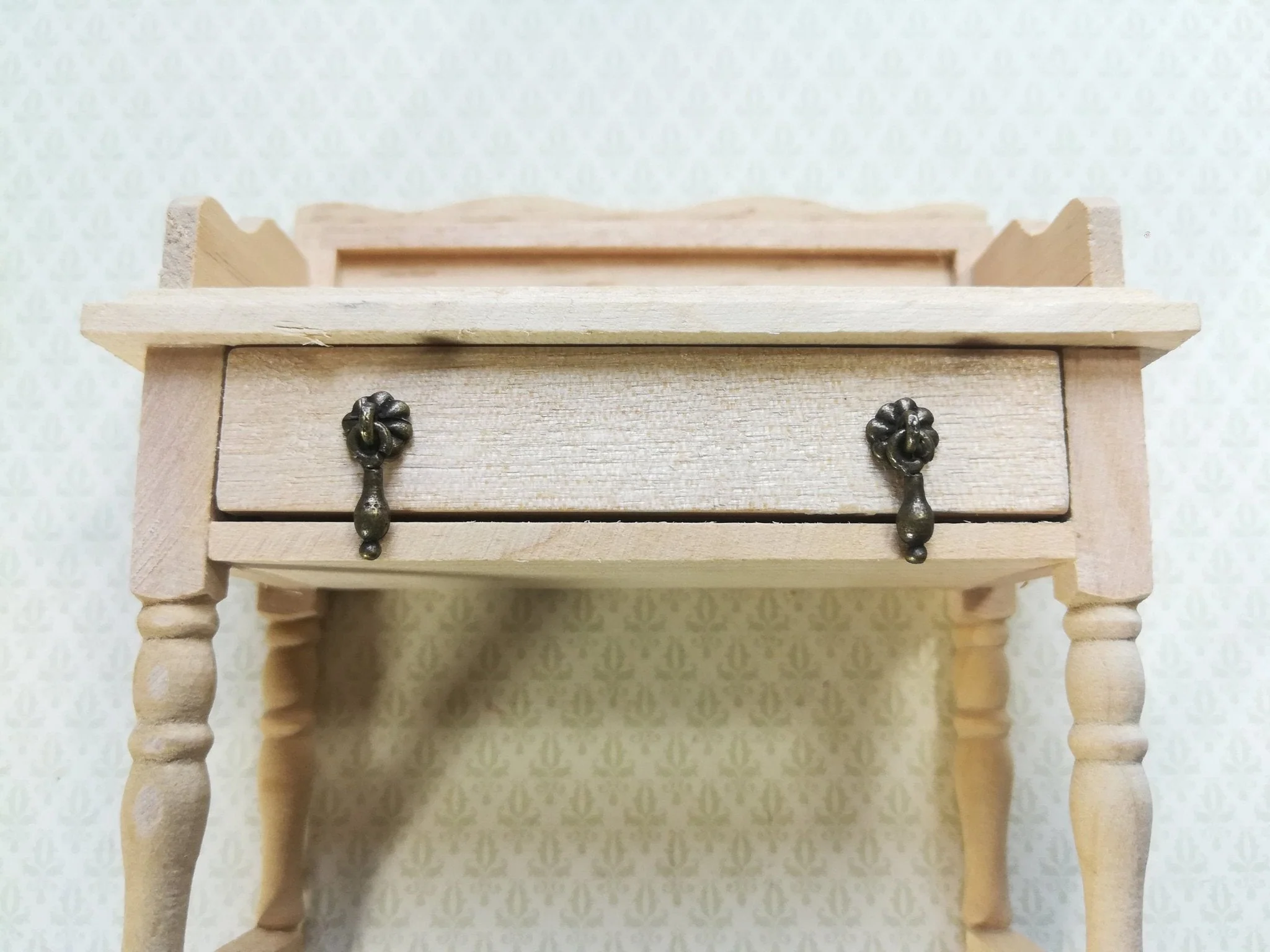 Dollhouse Miniature Drawer Pulls Drop Handle Style x2 1:12 Scale Antique Bronze - Image 4