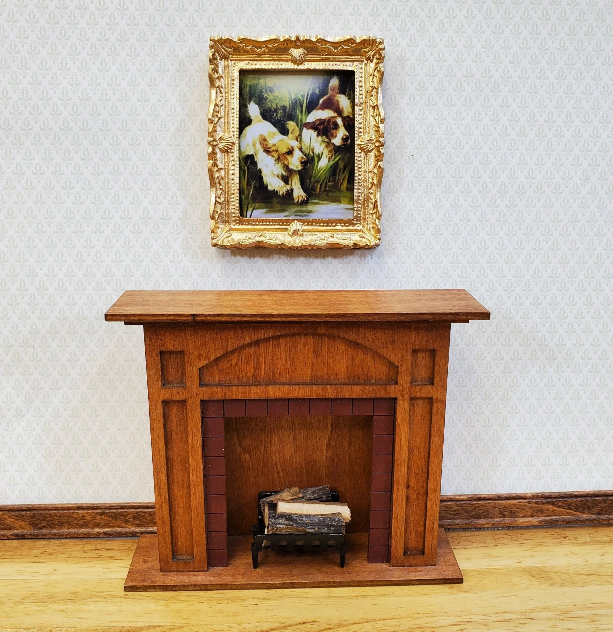 Dollhouse Miniature Duck Hunting Dogs Framed Print 1:12 Scale English Spaniel - Image 2