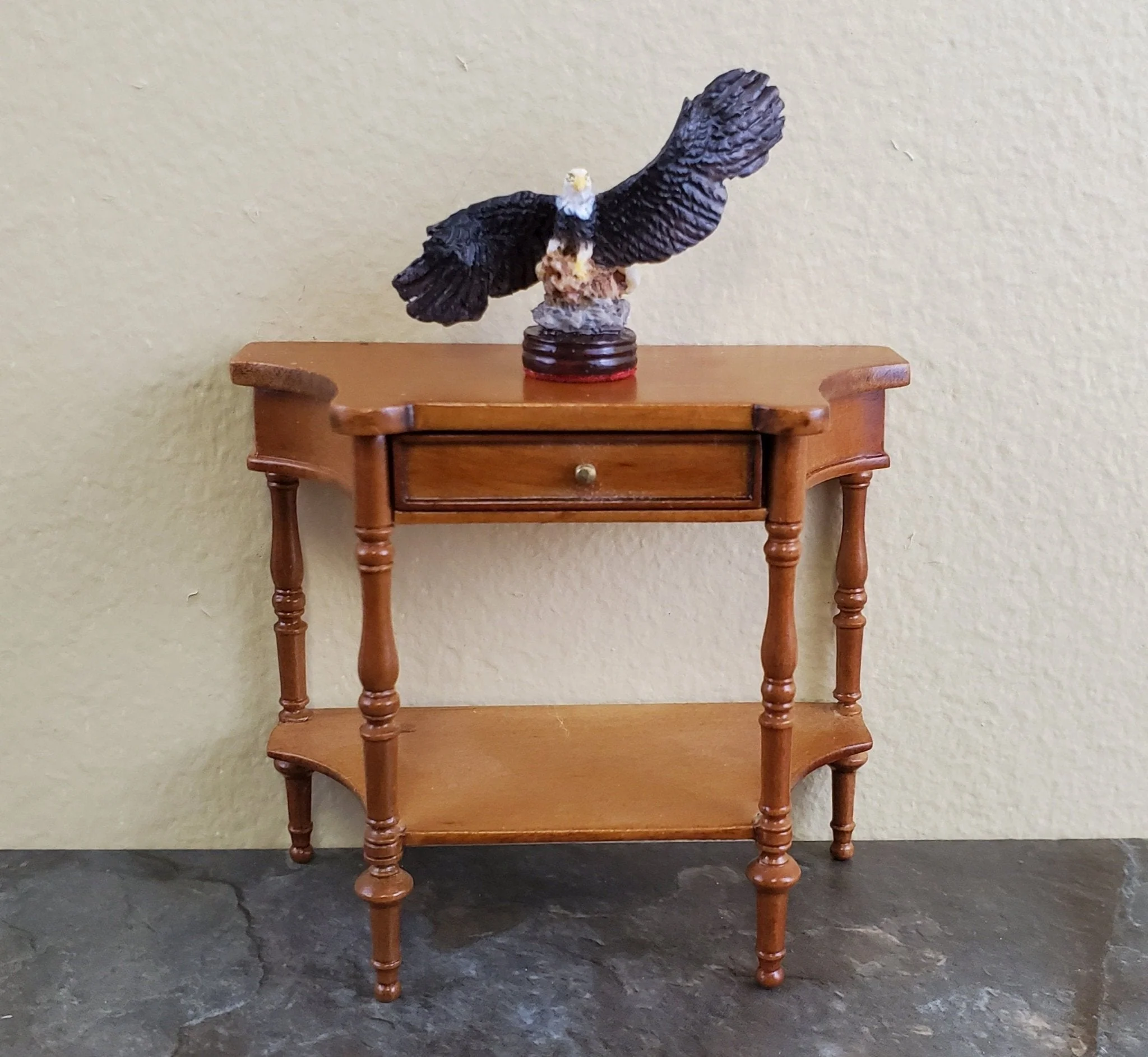 Dollhouse Miniature Eagle Statue Detailed 1:12 Scale Falcon Miniatures - Image 2