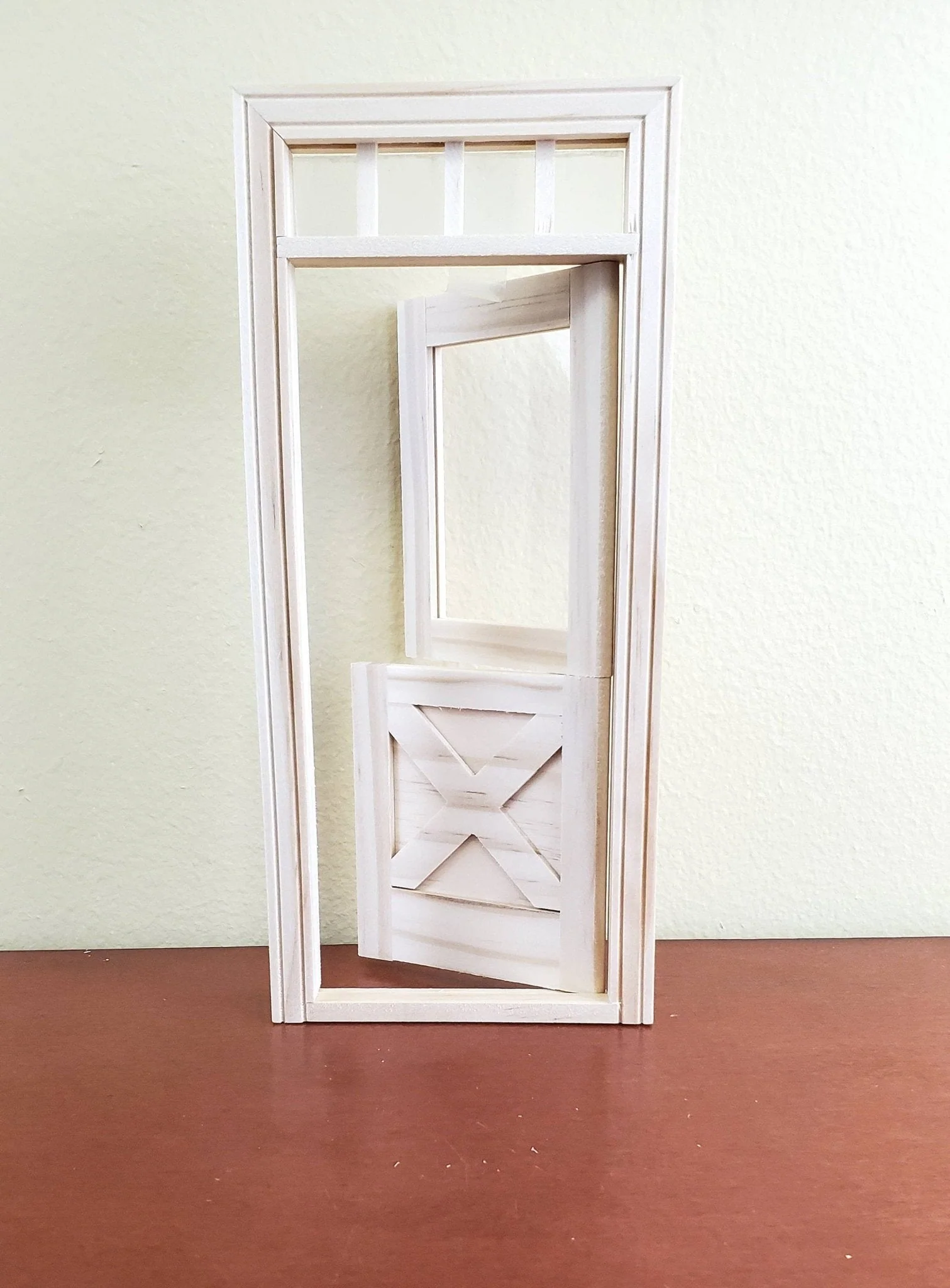 Dollhouse Miniature Exterior Door Crossbuck Dutch Door 1:12 Scale Houseworks #6009 - Image 4