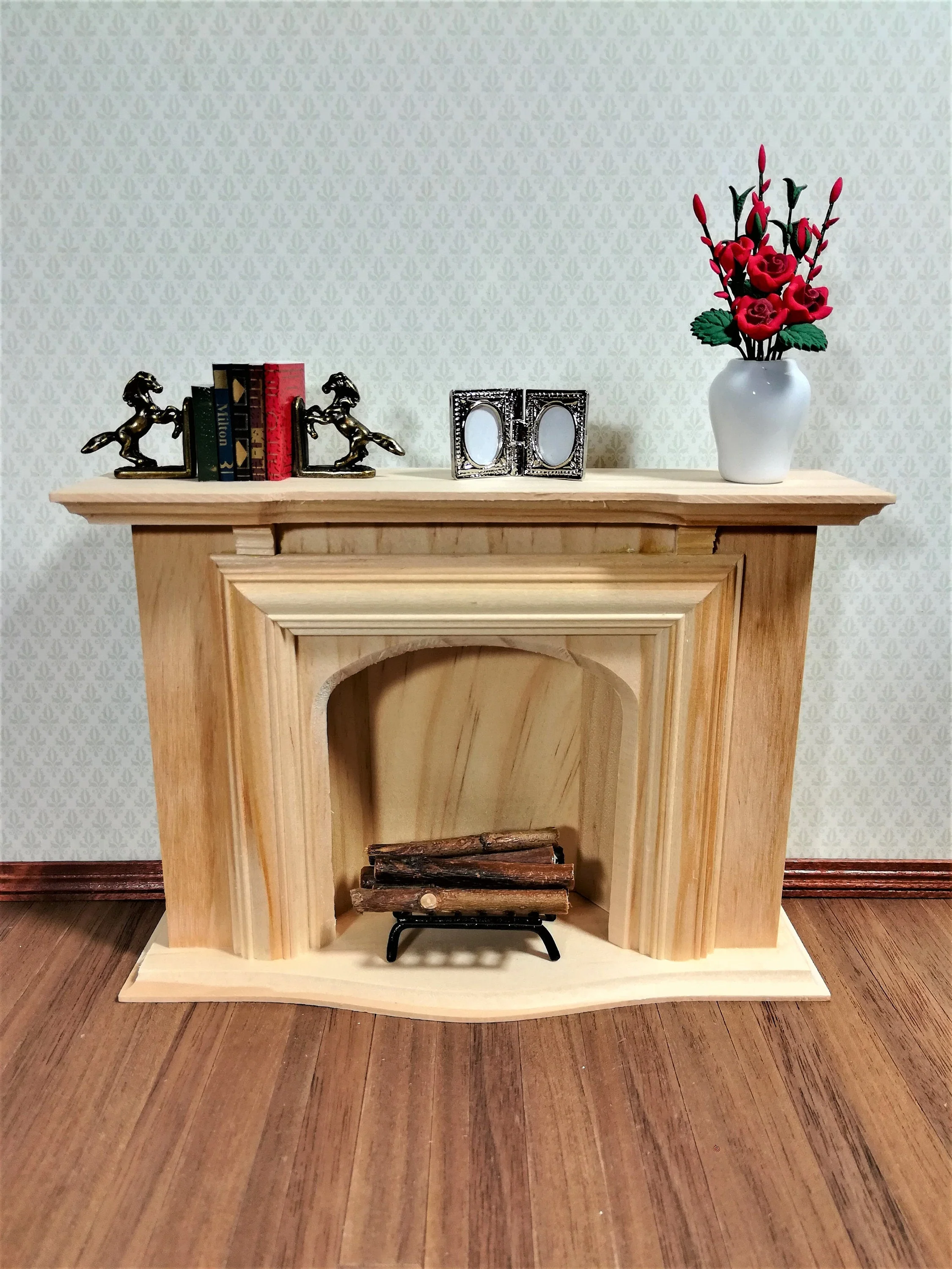 Dollhouse Miniature Fireplace Large by Houseworks DIY 1:12 Scale Furniture Unfinished - Image 5