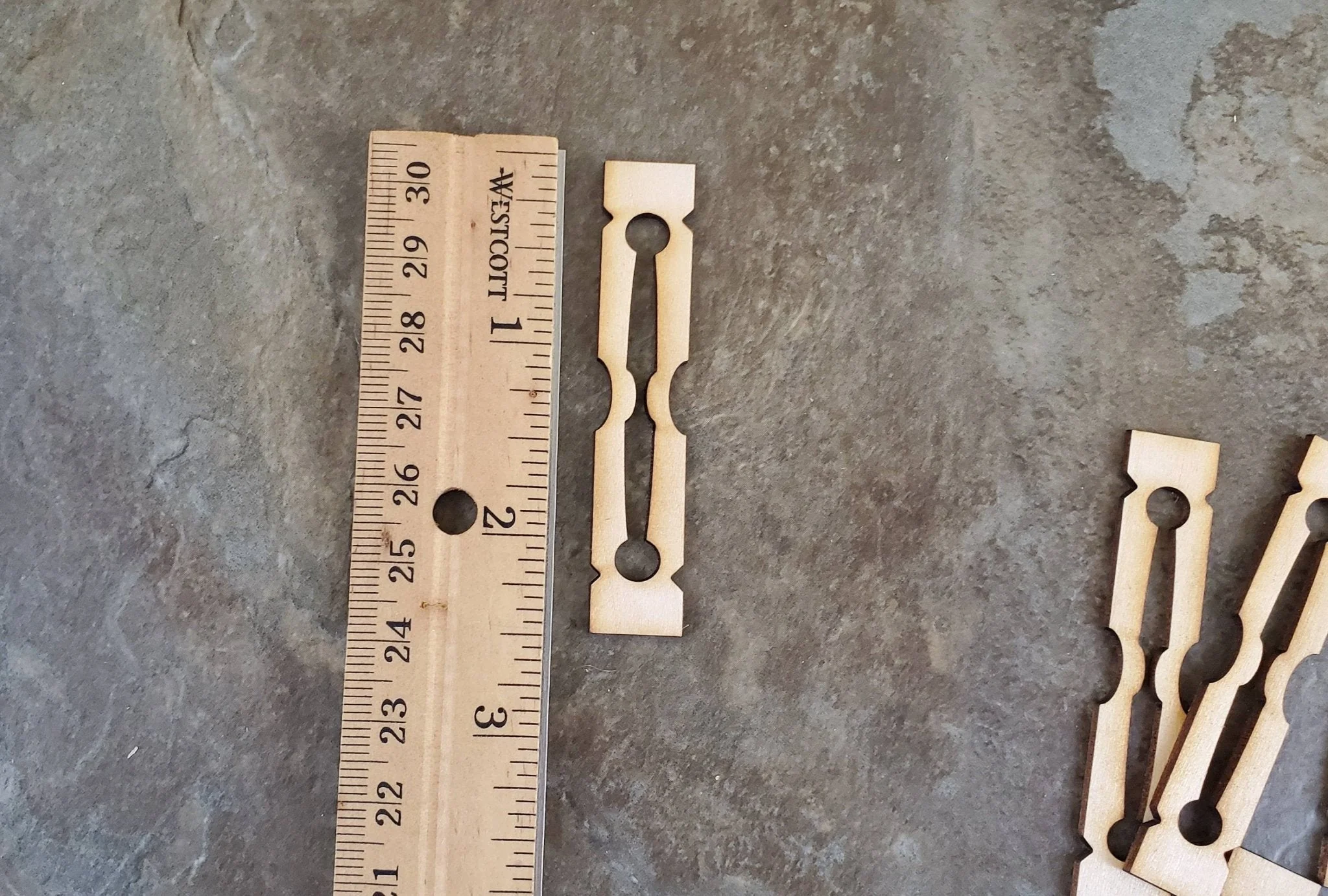 Dollhouse Miniature Flat Balusters for Railings Porches 1:12 Scale 2 1/2" MC057 - Image 2