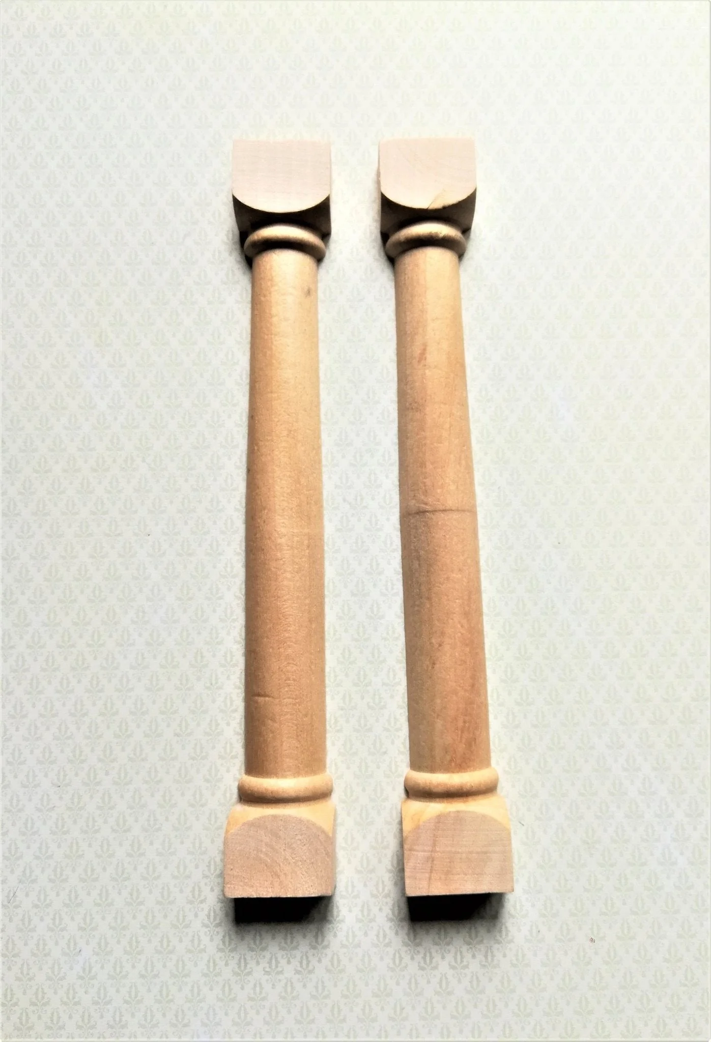 Dollhouse Miniature Half Columns 2 pieces 7" Tall 1:12 Scale Pillar