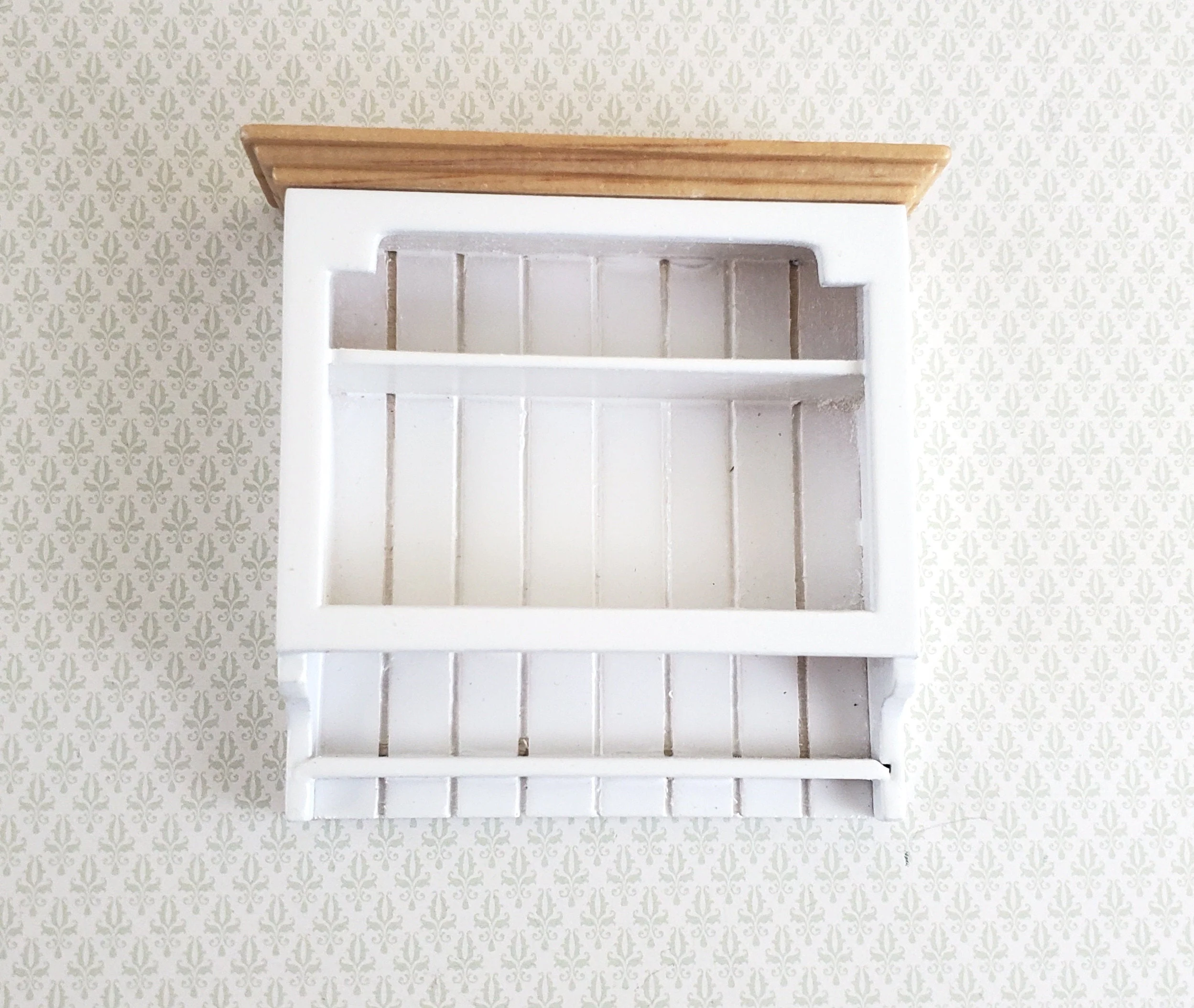 Dollhouse Miniature Hanging Shelf White 1:12 Scale Kitchen Bathroom Furniture - Image 2
