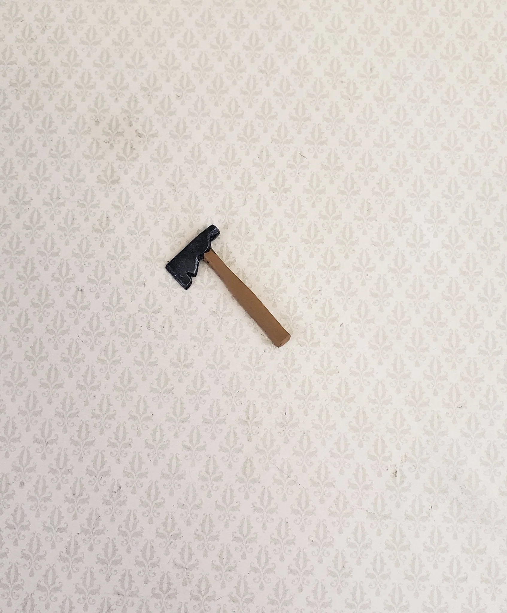 Dollhouse Miniature Hatchet Axe Tool 1:12 Scale Hand Painted Metal