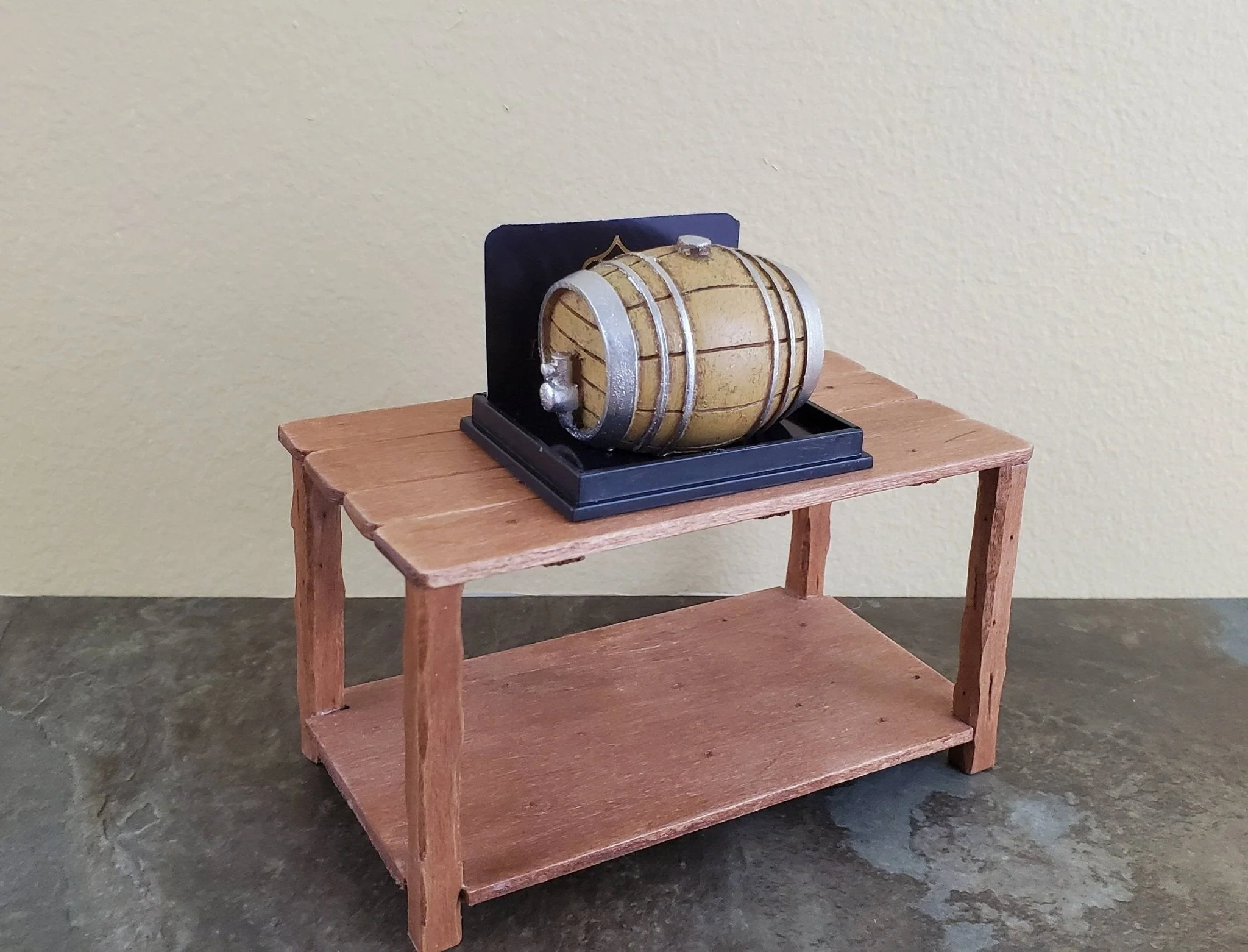 Dollhouse Miniature Keg with Tap Medium 1:12 Scale Keg Beer or Wine Cask Reutter