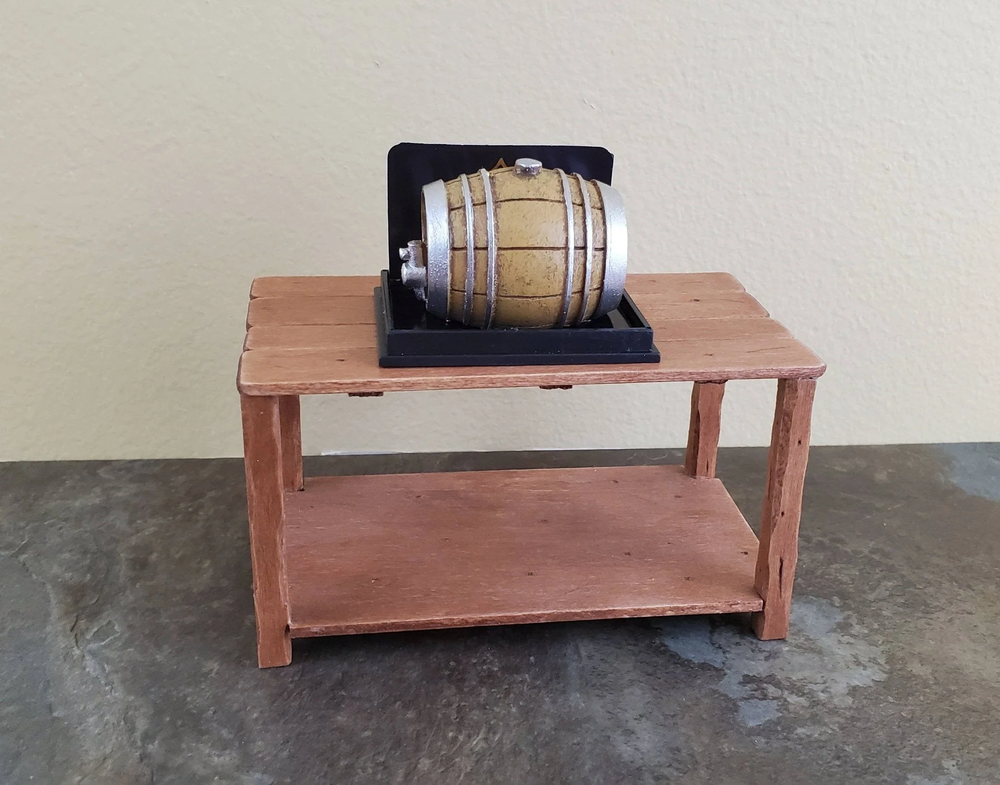 Dollhouse Miniature Keg with Tap Medium 1:12 Scale Keg Beer or Wine Cask Reutter - Image 2
