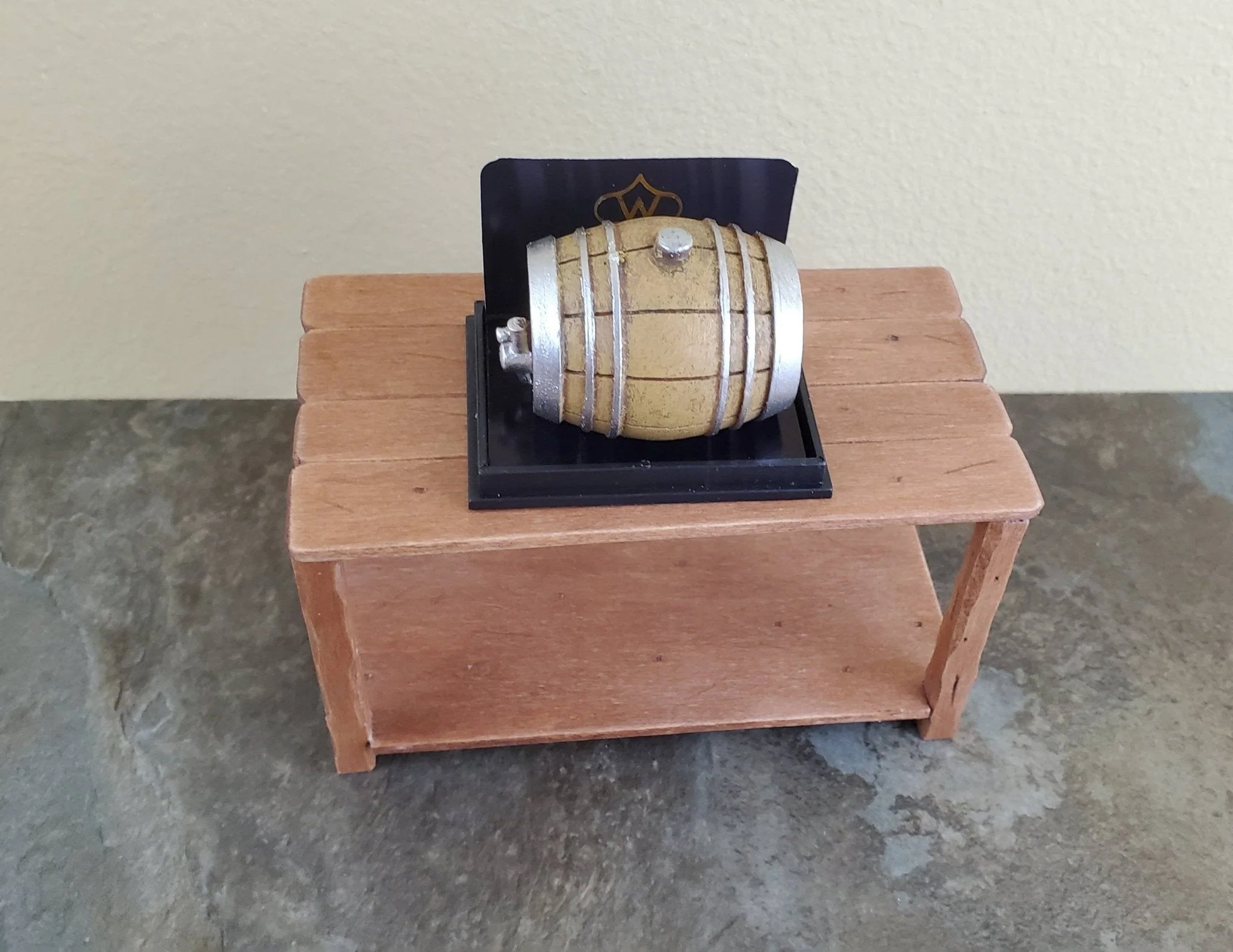 Dollhouse Miniature Keg with Tap Medium 1:12 Scale Keg Beer or Wine Cask Reutter - Image 3