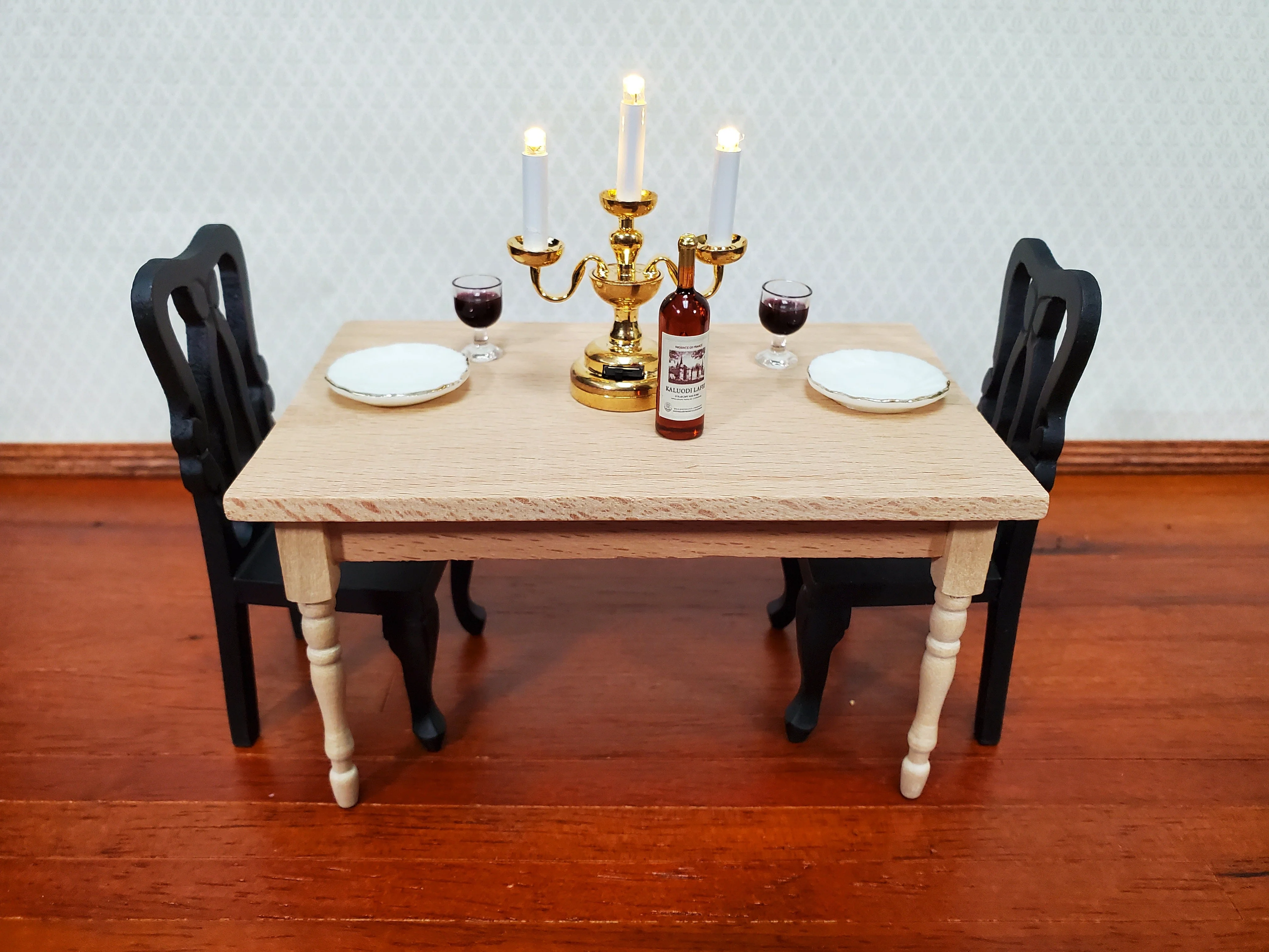 Dollhouse Table Kitchen or Dining Room Unpainted Wood 1:12 Scale Miniature Furniture - Image 3