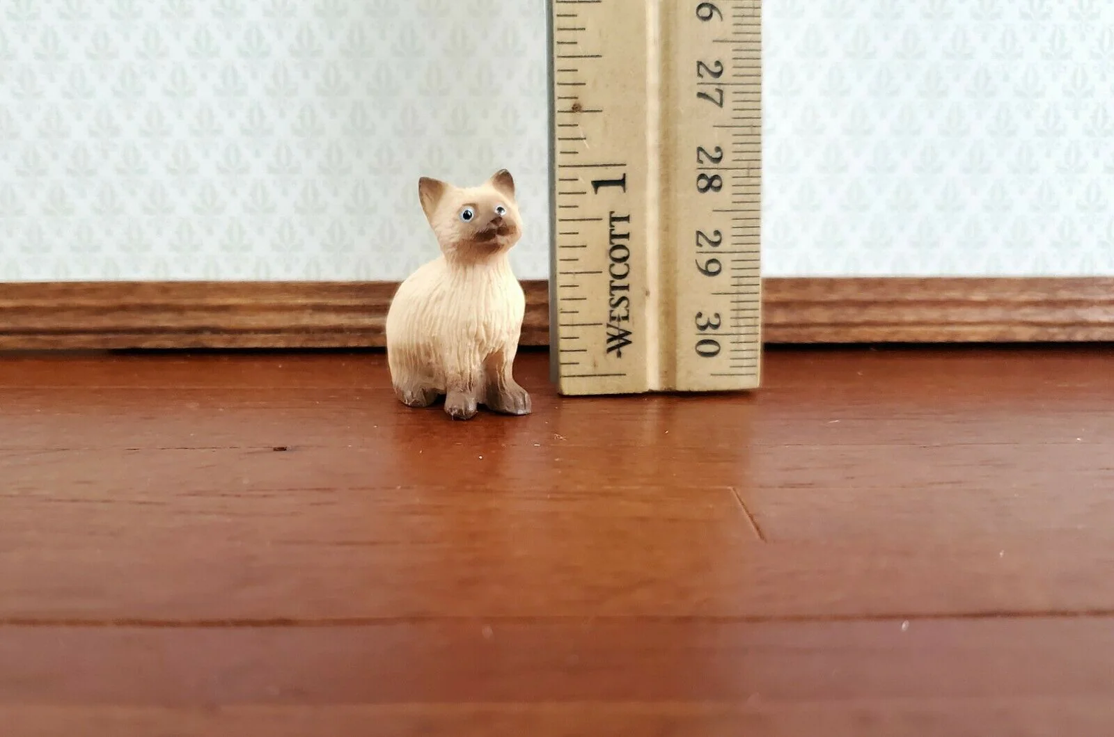 Dollhouse Miniature Kitty Cat Himalayan Siamese Sitting 1:12 Scale Pets A2959SB - Image 4