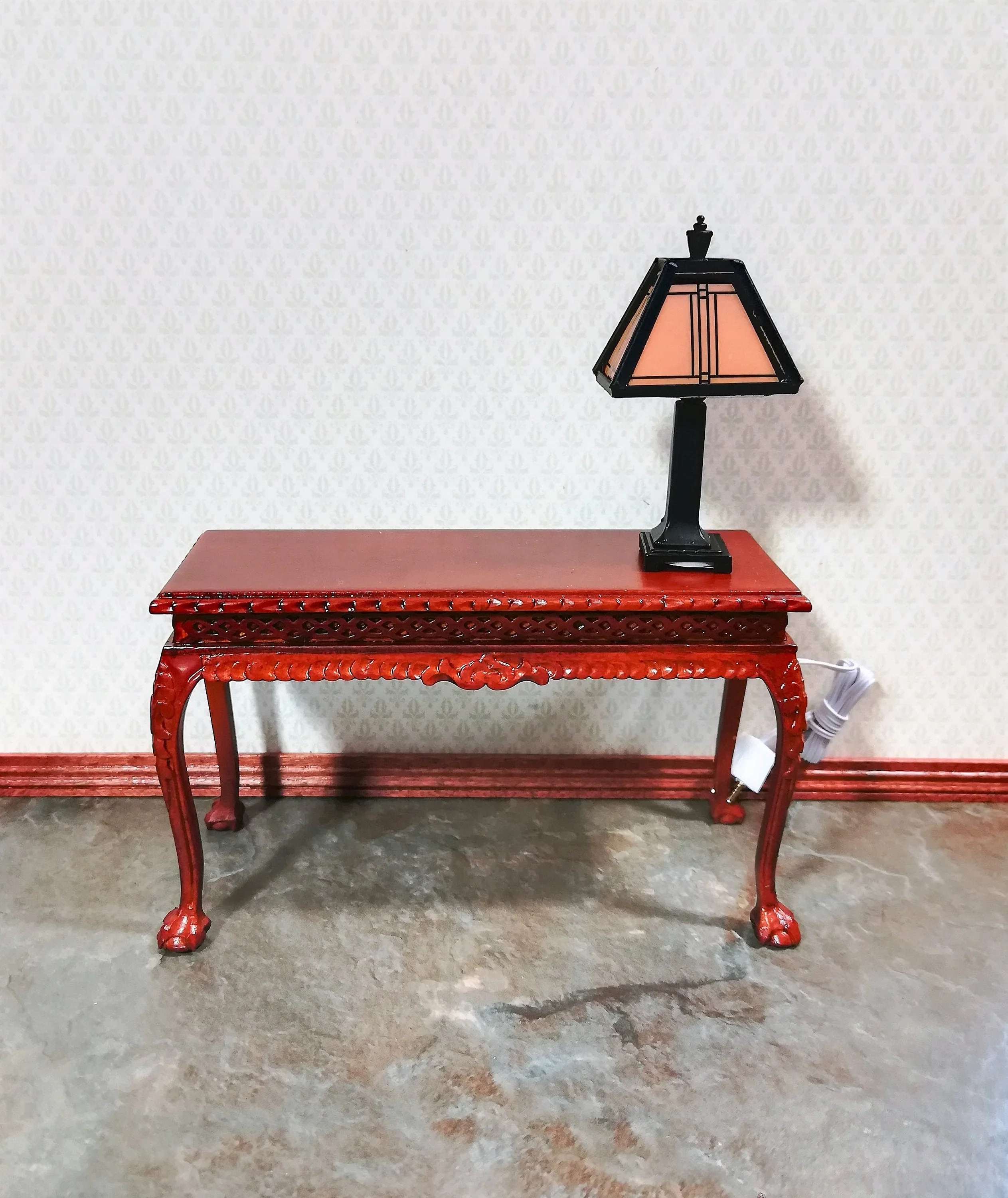 Dollhouse Miniature Lamp Arts & Crafts Craftsman Style 1:12 Scale 12 volt - Image 2