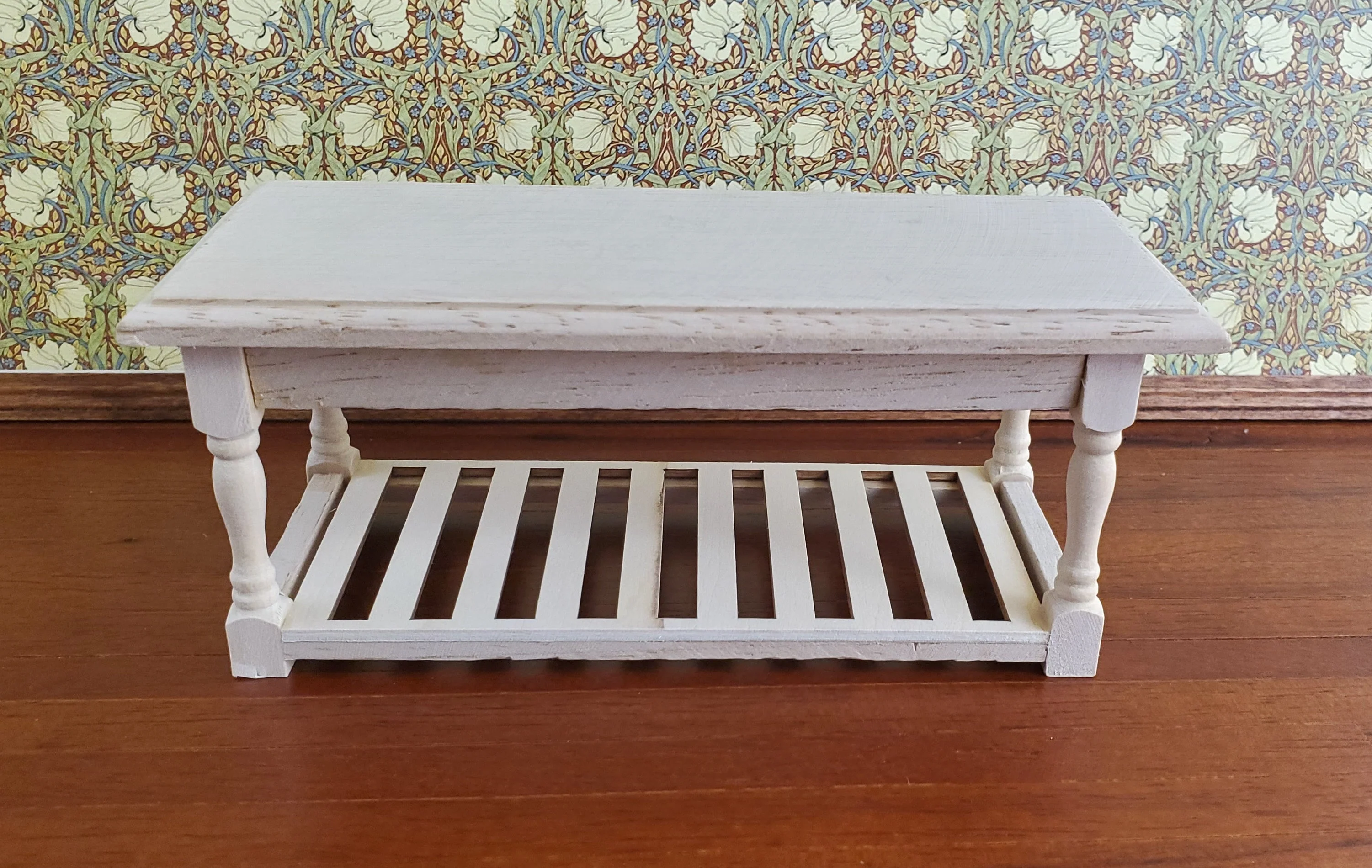 Dollhouse Miniature Large Kitchen Prep Table 1:12 Scale Unfinished Furniture - Image 2