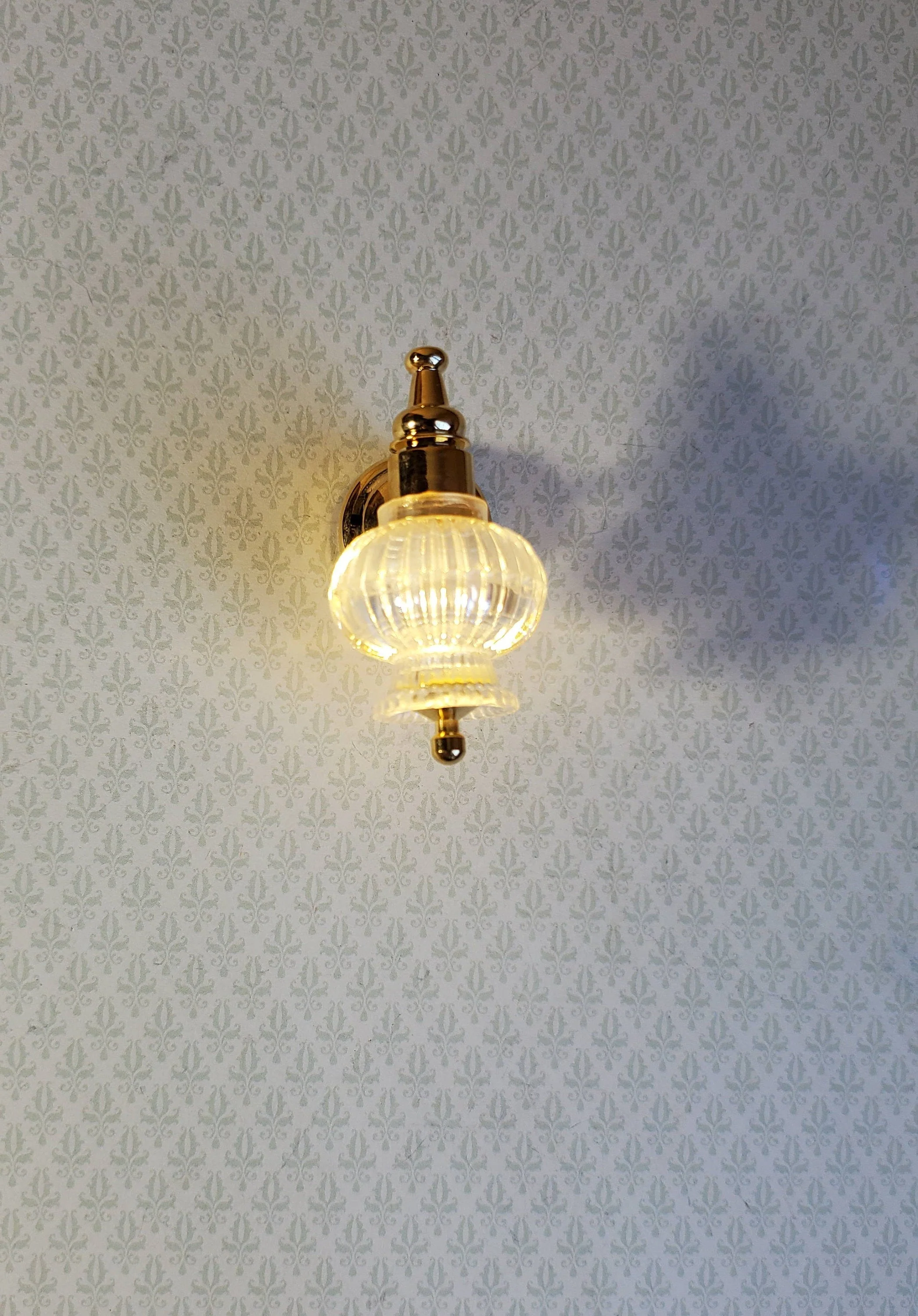 Dollhouse Battery Light Large Wall Sconce 1:12 Scale Miniature Warn Light Bulb - Image 2