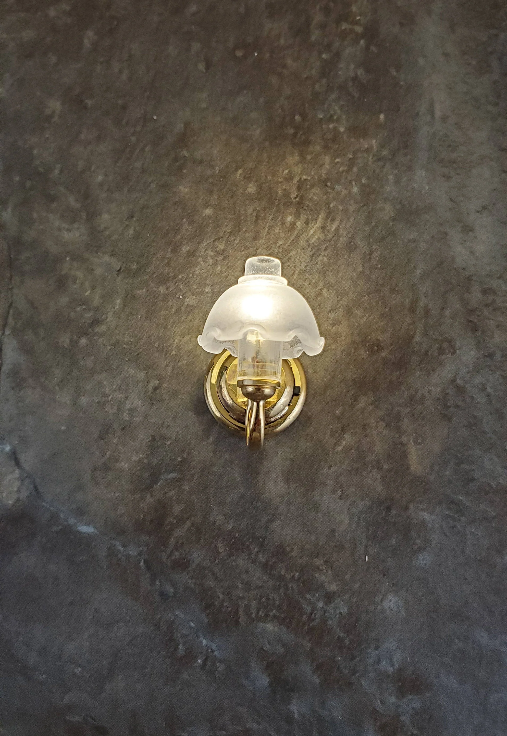 Dollhouse Miniature Battery Light Single Flower Wall Sconce 1:12 Scale - Image 5