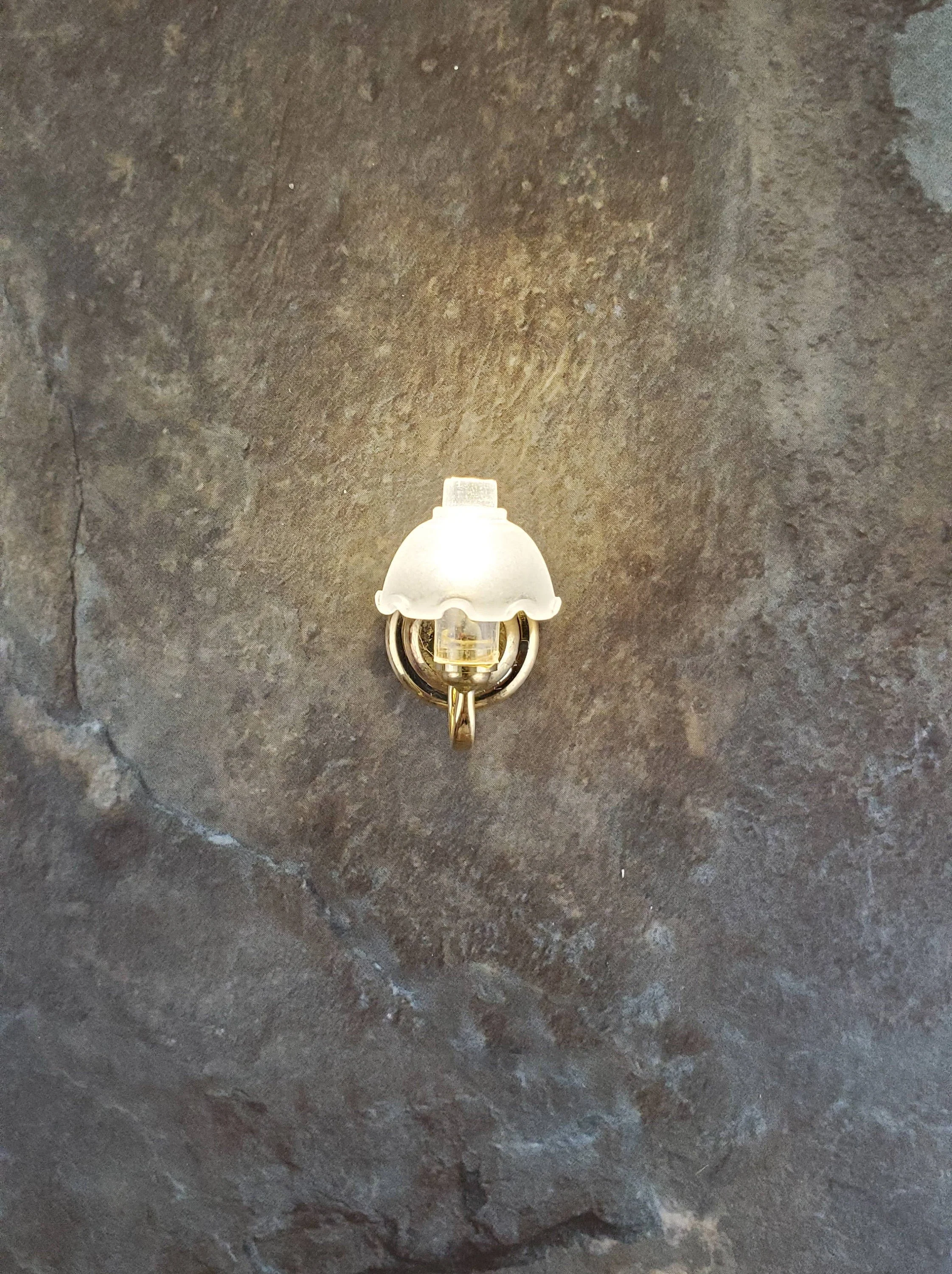 Dollhouse Miniature Battery Light Single Flower Wall Sconce 1:12 Scale - Image 6