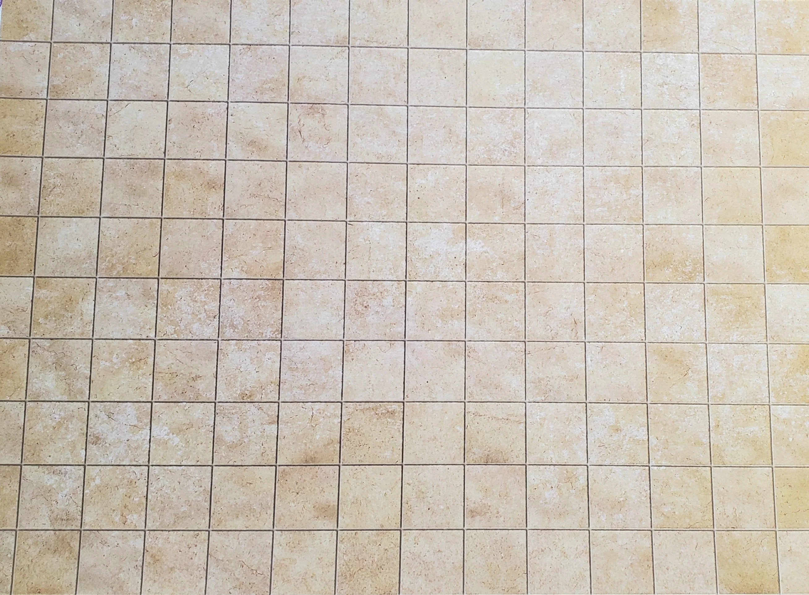 Dollhouse Miniature Limestone Tile Large Squares Embossed Card 1:12 Scale Flooring