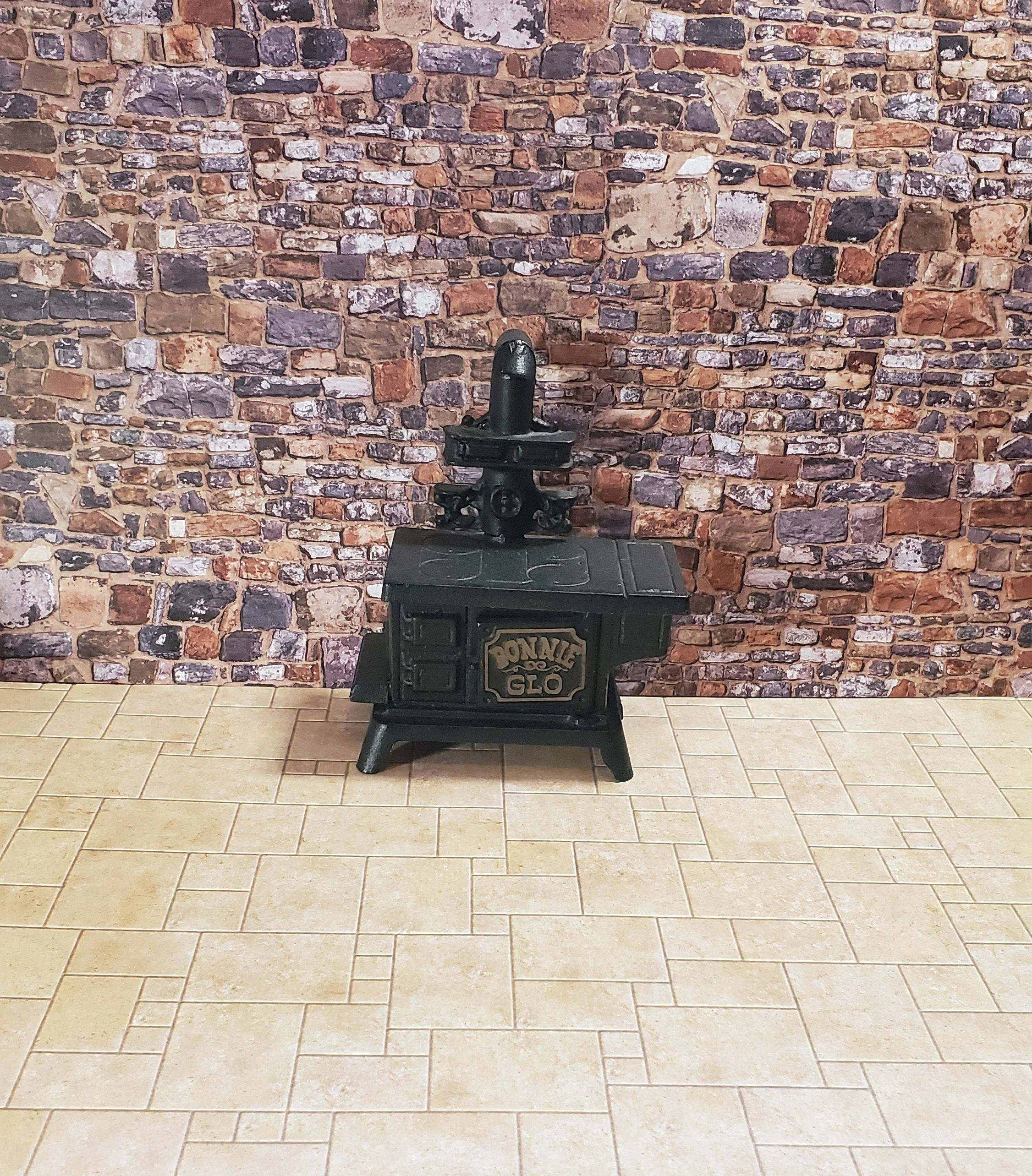 Dollhouse Miniature Limestone Tile Random Squares Embossed Card 1:12 Scale Flooring - Image 5