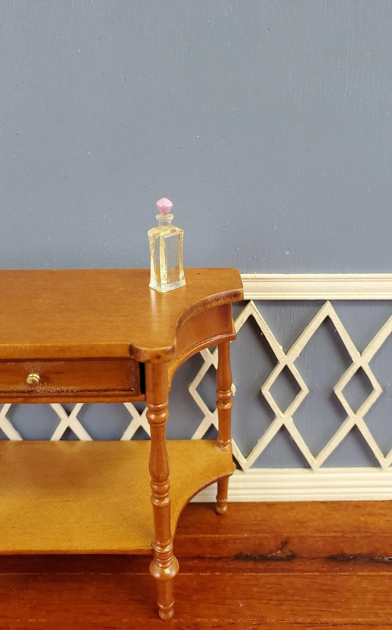 Dollhouse Miniature Lotion Perfume or Magic Potion Bottle Pale Yellow 1:12 Scale Decor
