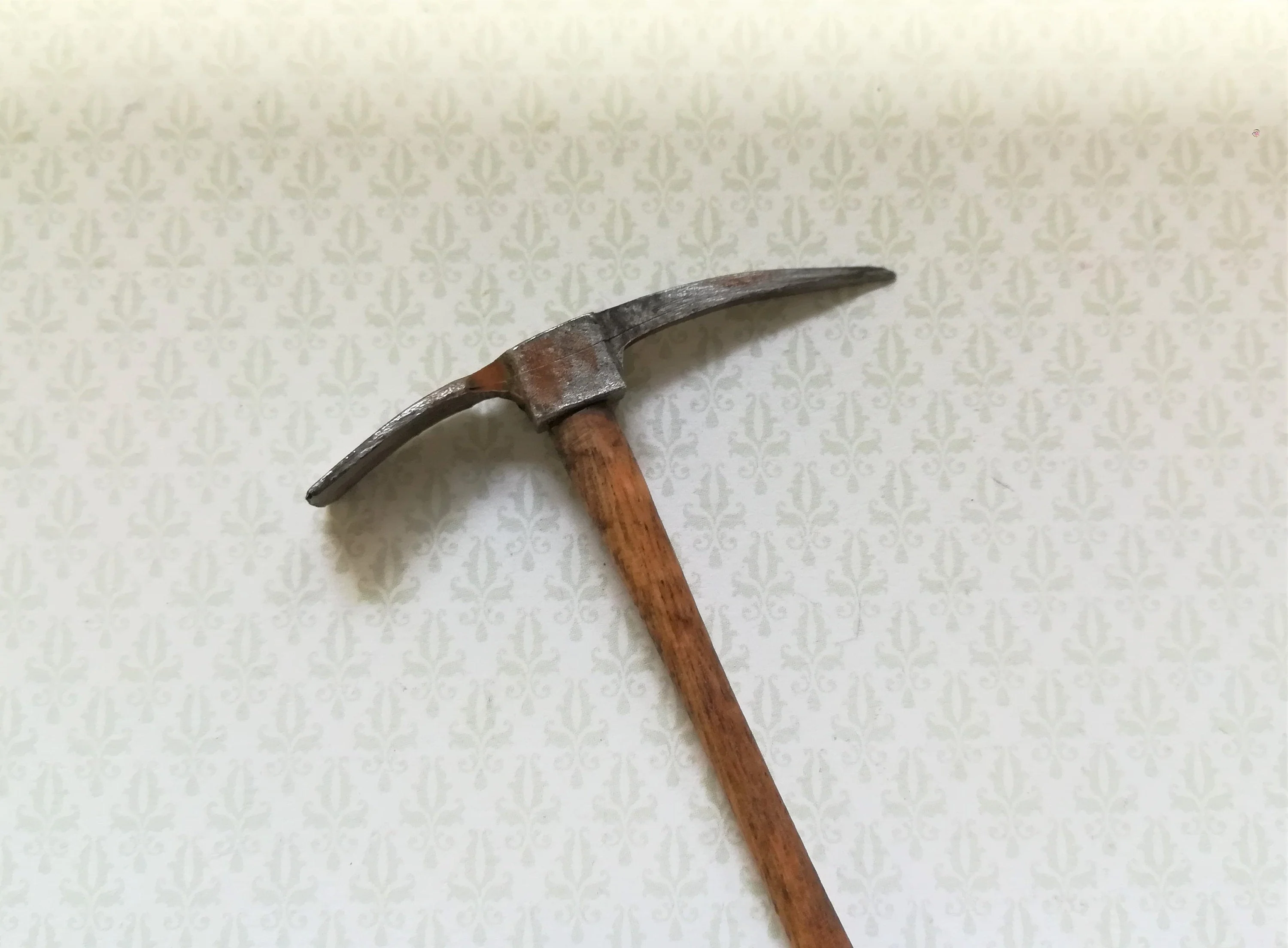 Dollhouse Miniature Mattock Axe Pick Sir Thomas Thumb 1:12 Scale Tool Aged - Image 3