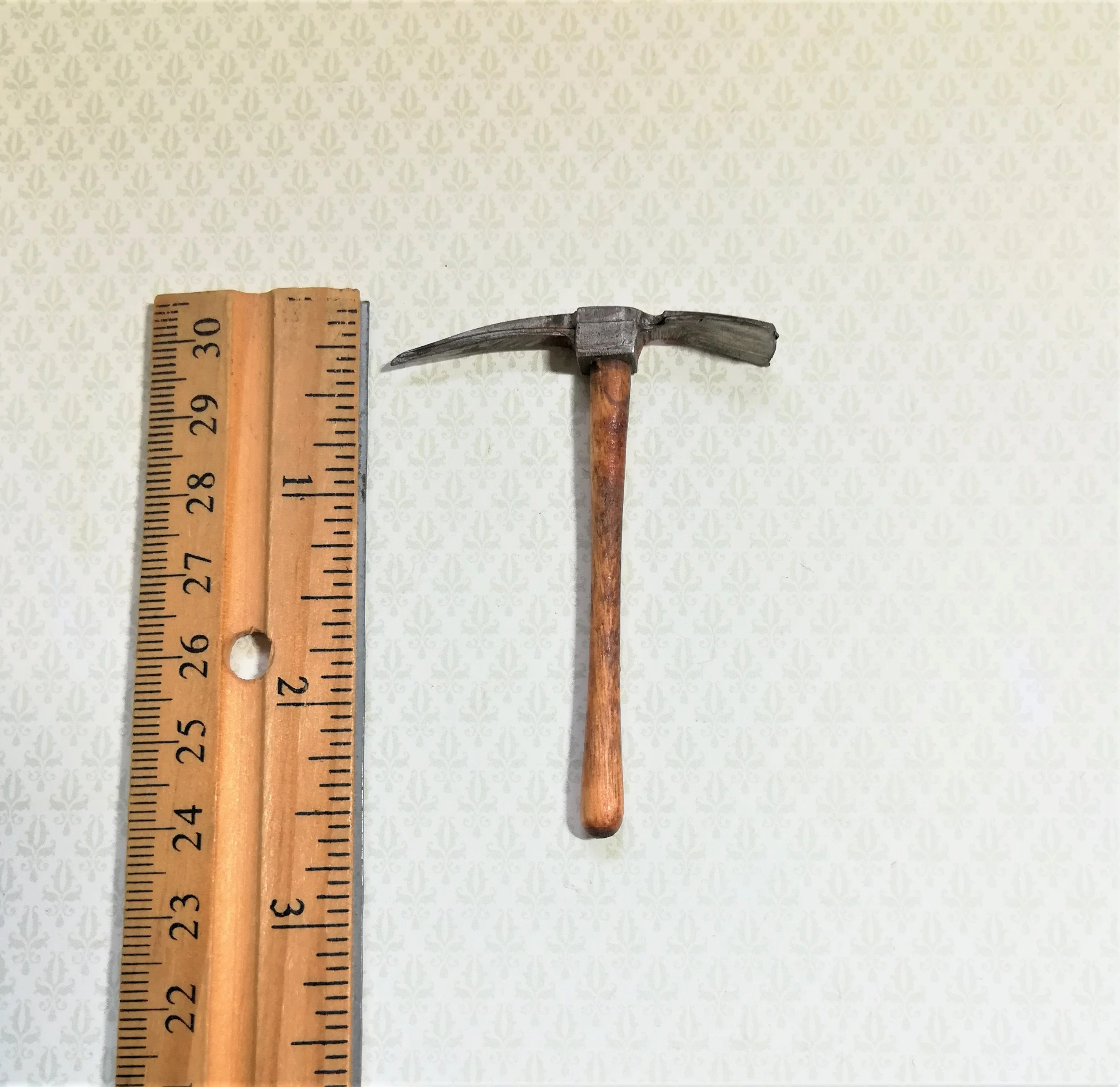 Dollhouse Miniature Mattock Axe Pick Sir Thomas Thumb 1:12 Scale Tool Aged - Image 4