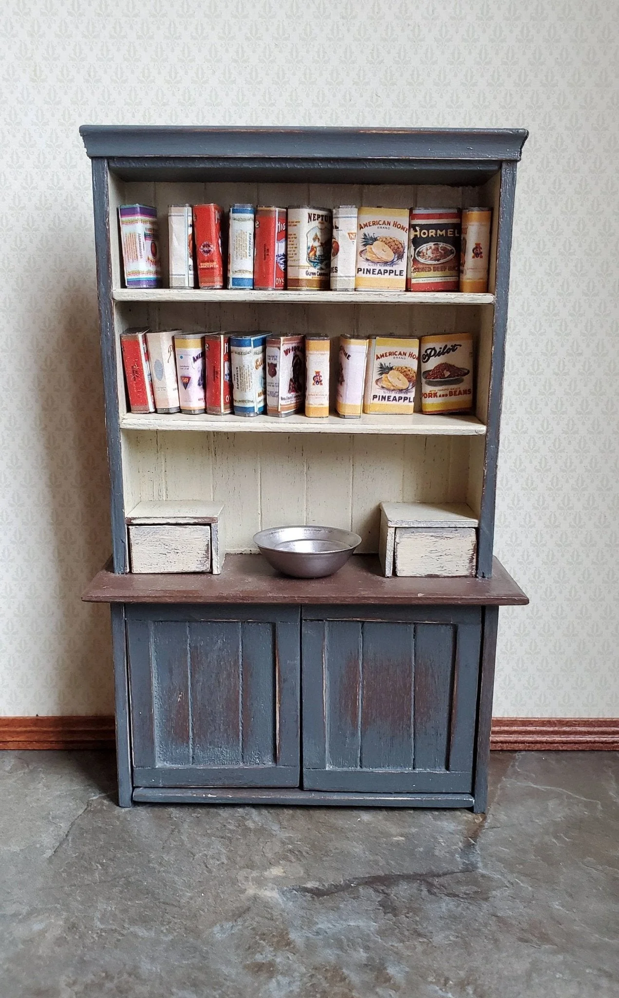 Dollhouse Miniature Old Fashion Grocery Store Tins Canned Goods 1:12 Scale Food - Image 3