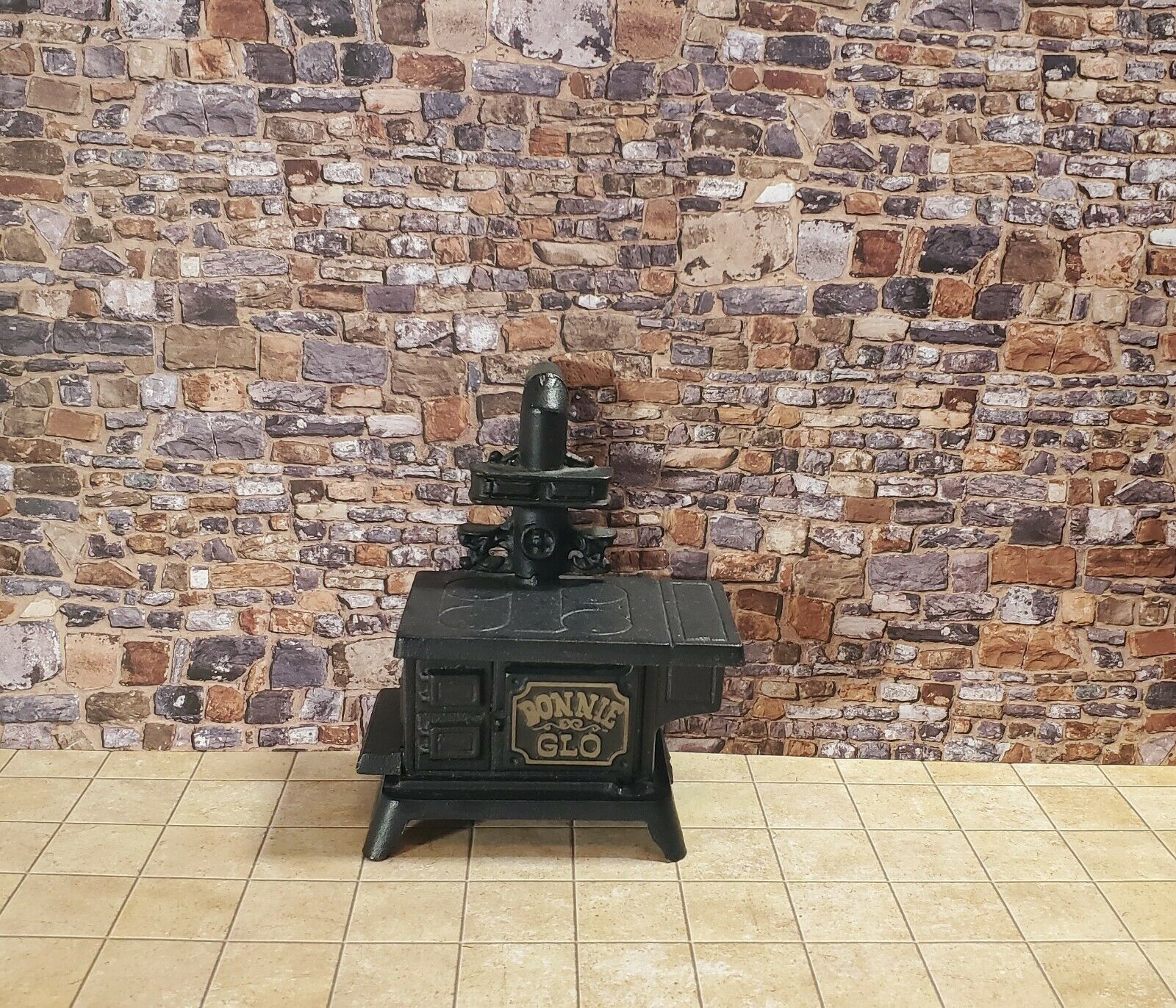 Dollhouse Embossed Old Stone Wall Weathered Aged Card 1:12 Scale Miniature - Image 5
