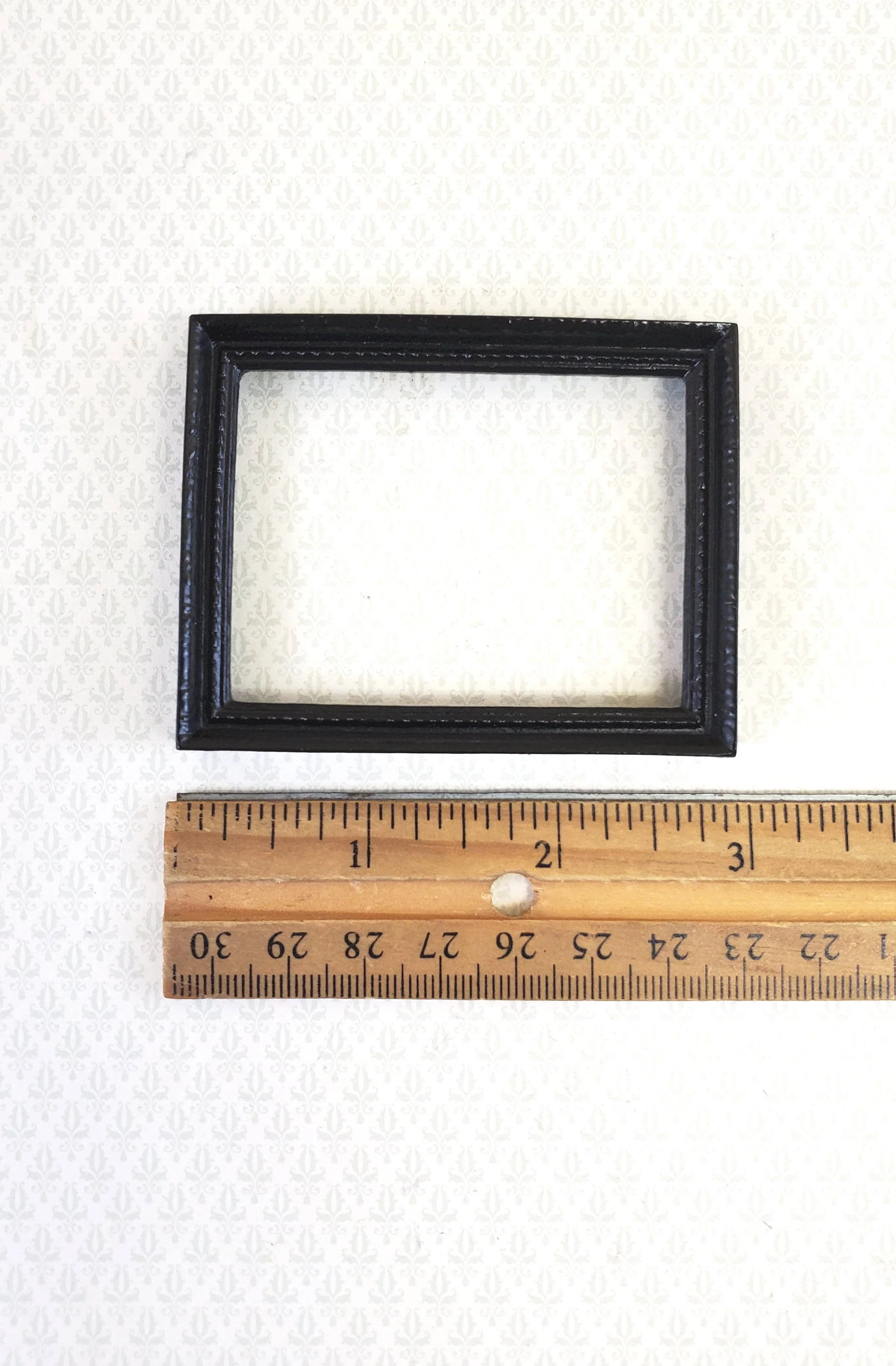 Dollhouse Miniature Picture Frame Large Black for Painting 1:12 Scale 2 7/8" x 2 1/4" - Image 2
