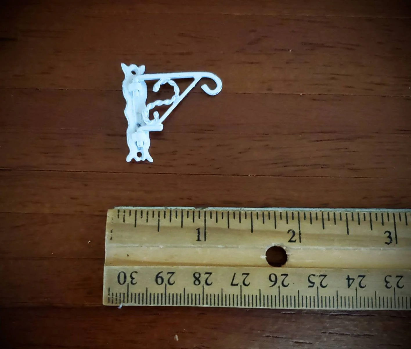Dollhouse Miniature Plant Hanger Hook White Swivel Metal 1:12 Scale - Image 2