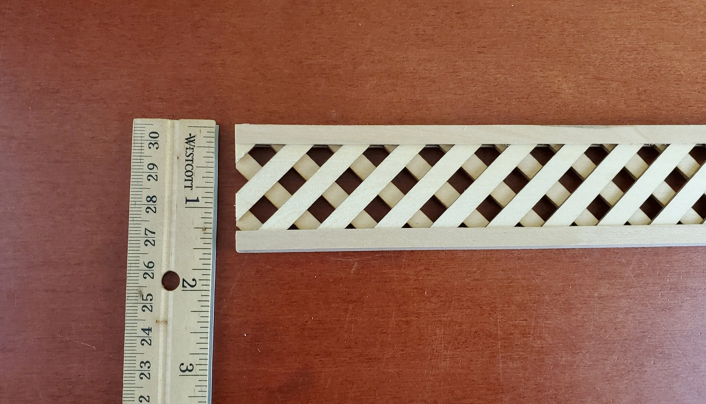 Dollhouse Miniature Porch Lattice Garden Panel Decorative Wood 1:12 Scale - Image 3