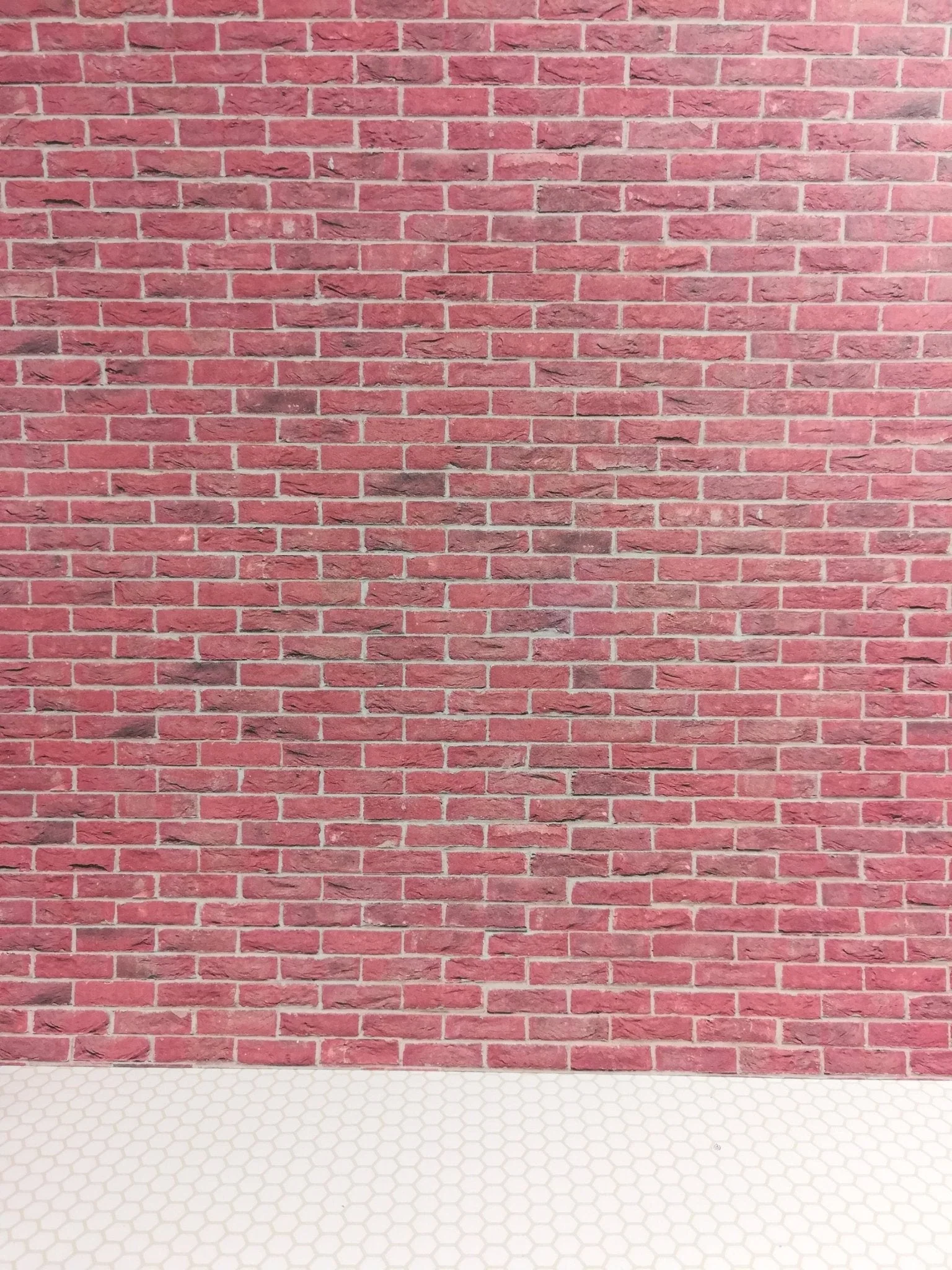 Dollhouse Miniature Red Brick Textured Embossed Paper 1:12 Scale
