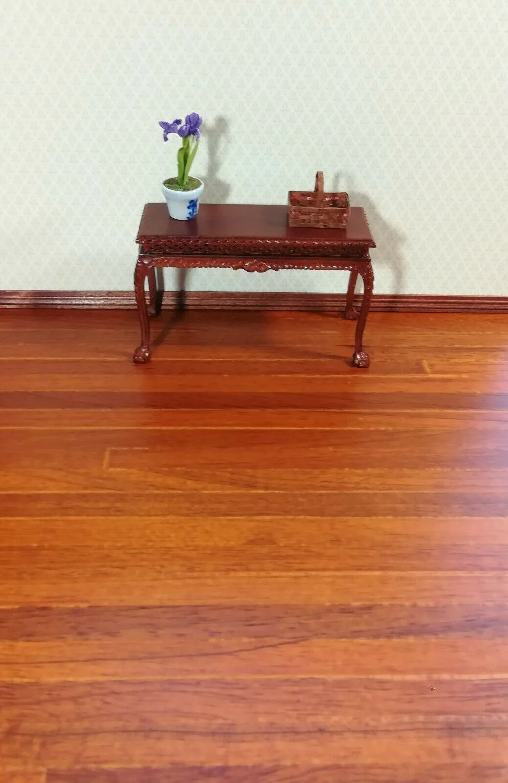 Dollhouse Miniature Red Oak Real Wood Flooring Wide Planks Gloss Finish 18" x 12 - Image 4