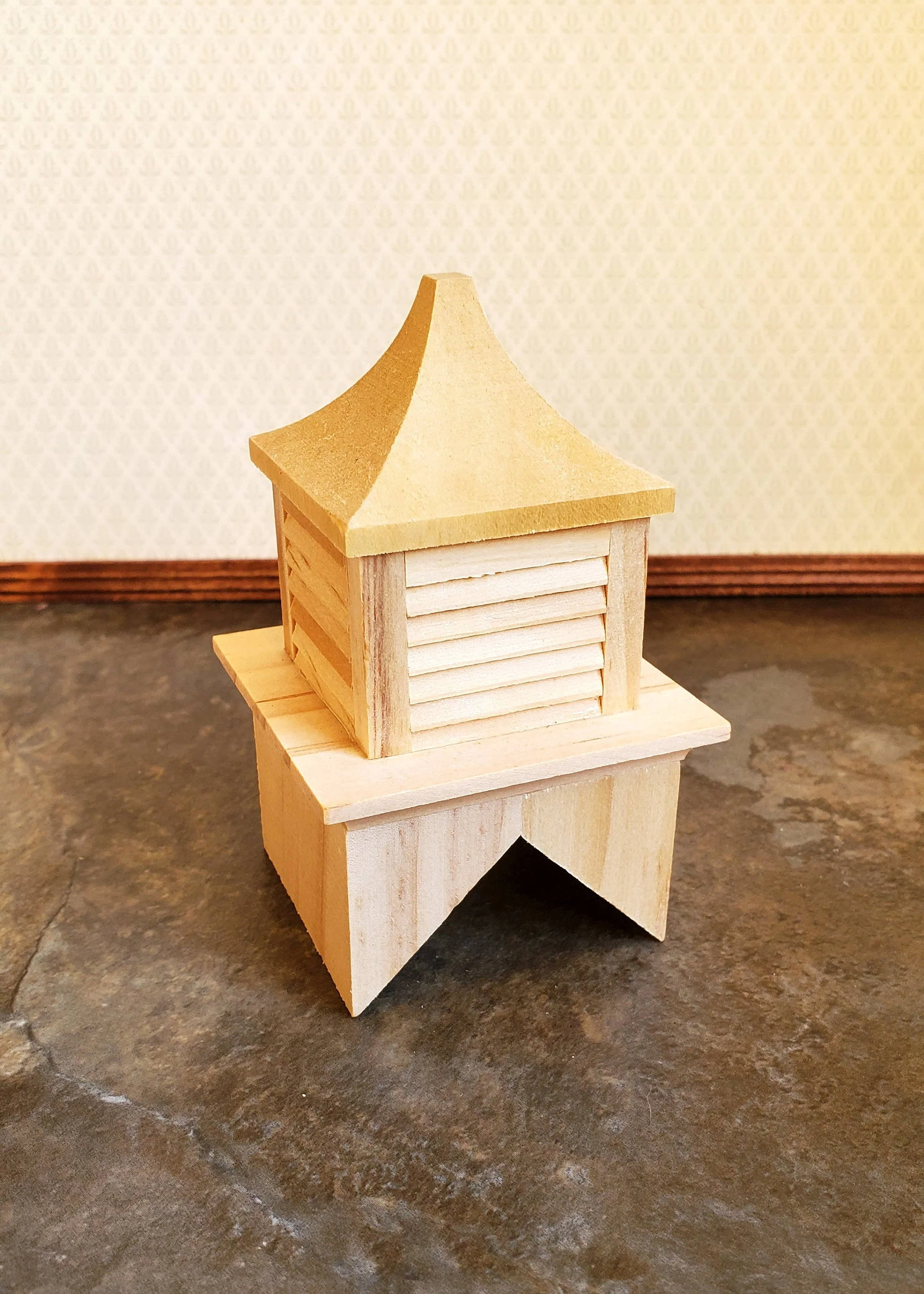 Dollhouse Miniature Roof Cupola Wood Houseworks 1:12 Scale 45 Degree Pitch Roof - Image 3
