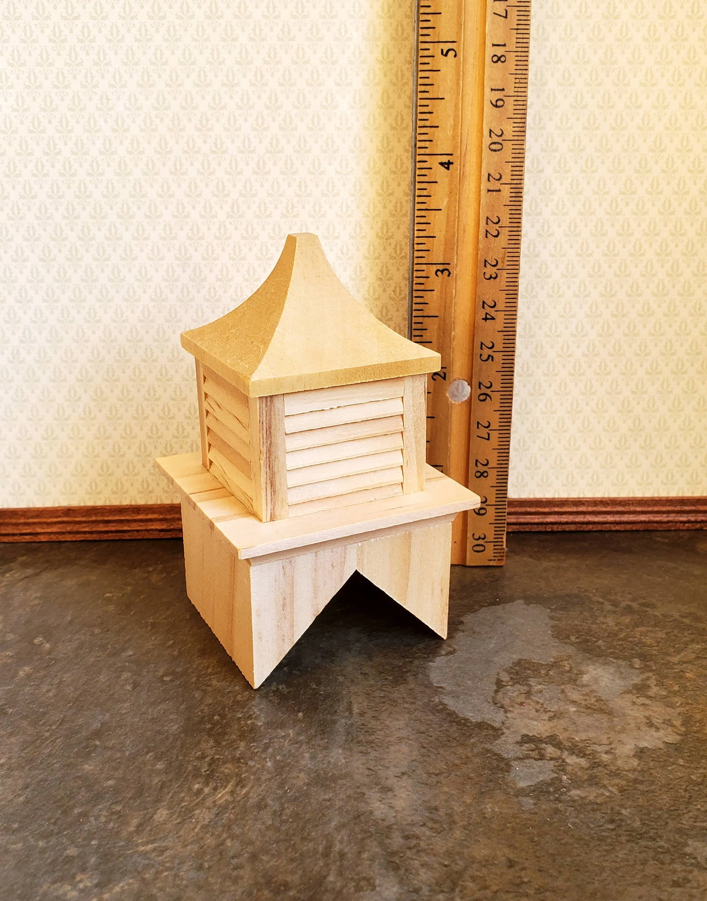 Dollhouse Miniature Roof Cupola Wood Houseworks 1:12 Scale 45 Degree Pitch Roof - Image 4