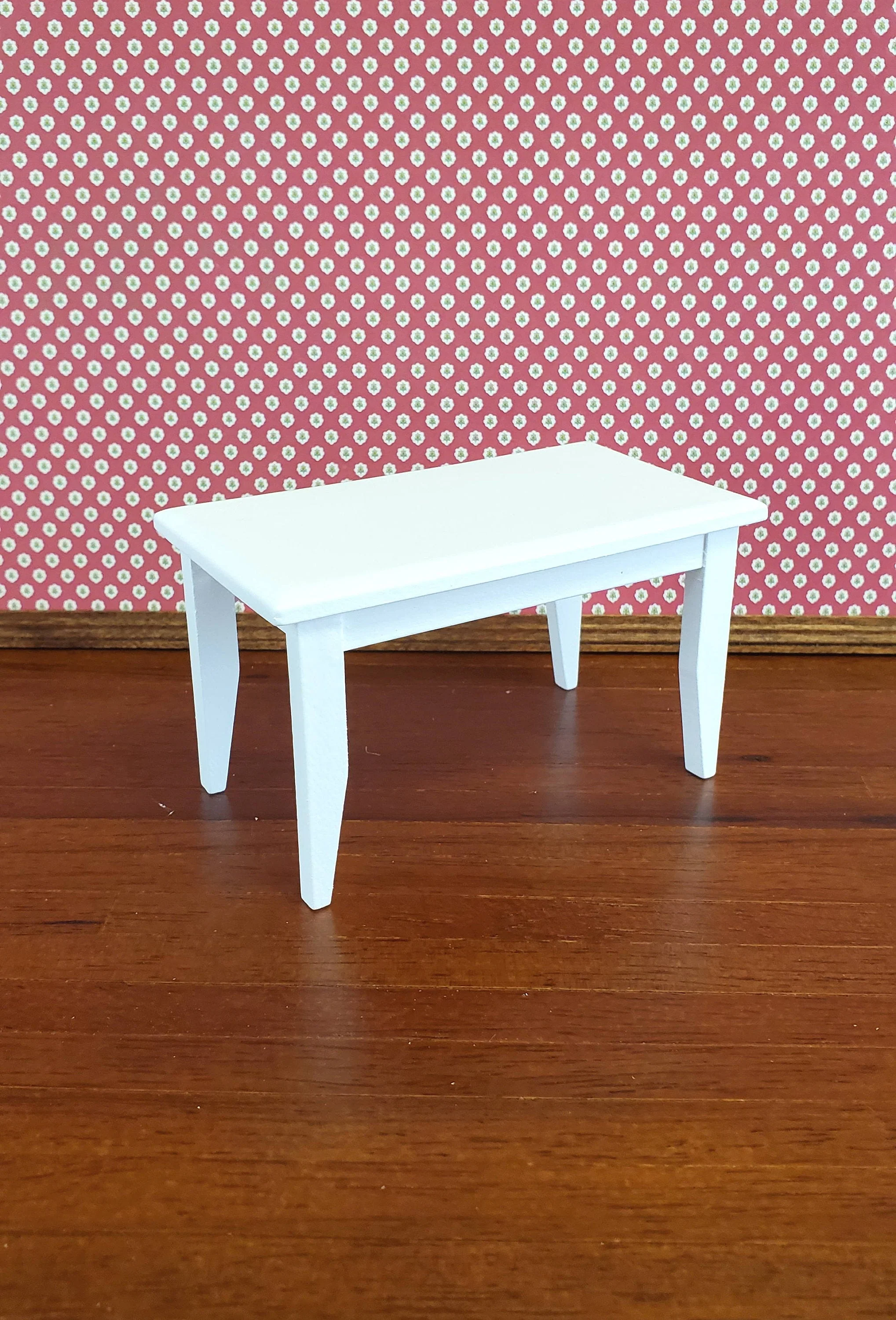 Dollhouse Miniature Small Kitchen or Dining Room Table White 1:12 Scale Furniture - Image 2