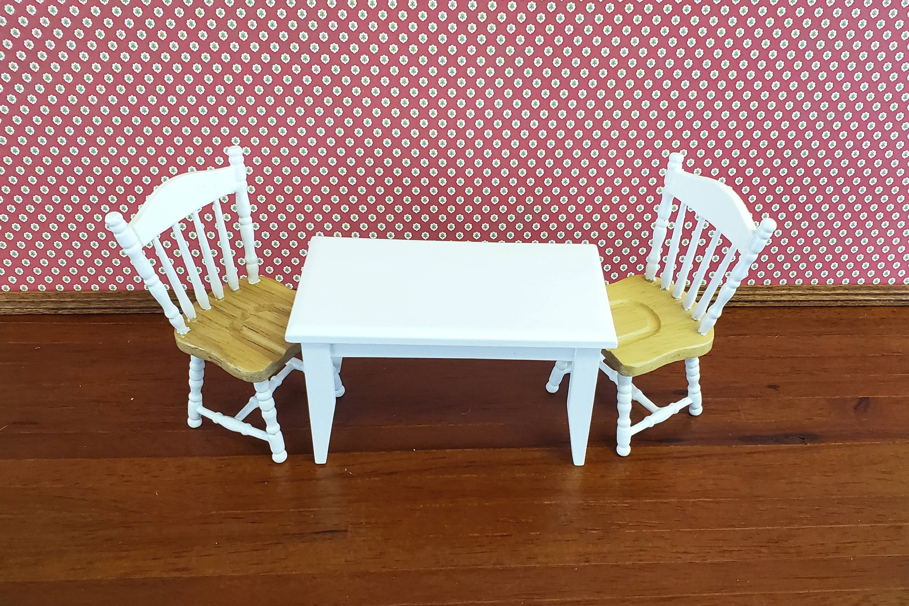Dollhouse Miniature Small Kitchen or Dining Room Table White 1:12 Scale Furniture - Image 4