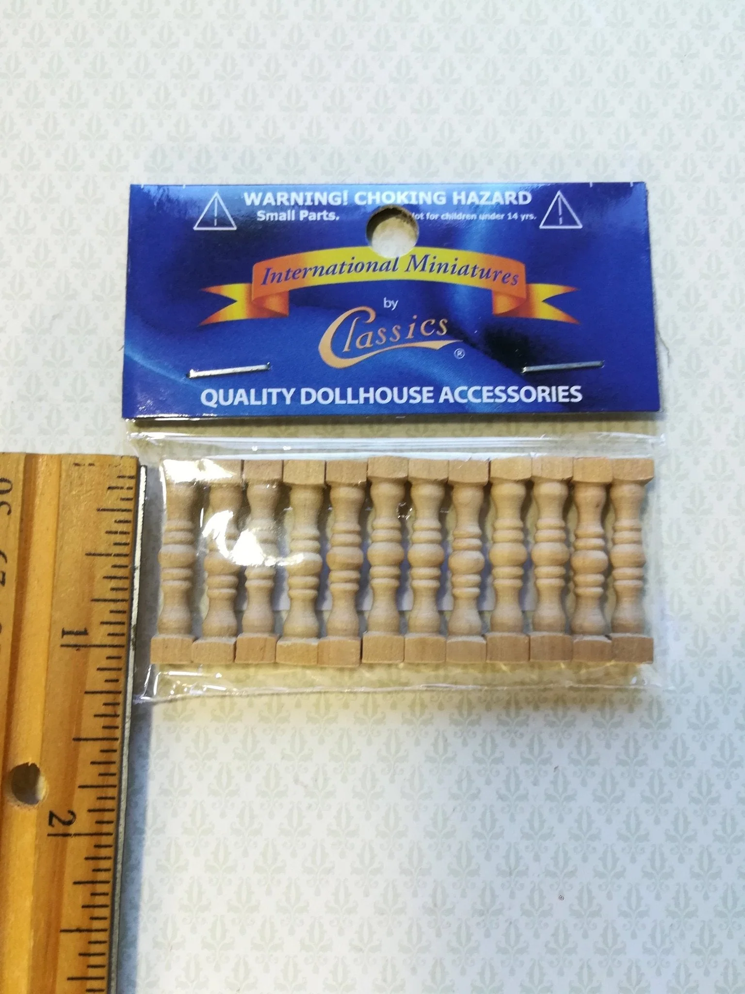 Dollhouse Miniature Small Spindles Posts 1:12 Scale 1 1/8" Tall Porches or Balconies - Image 2
