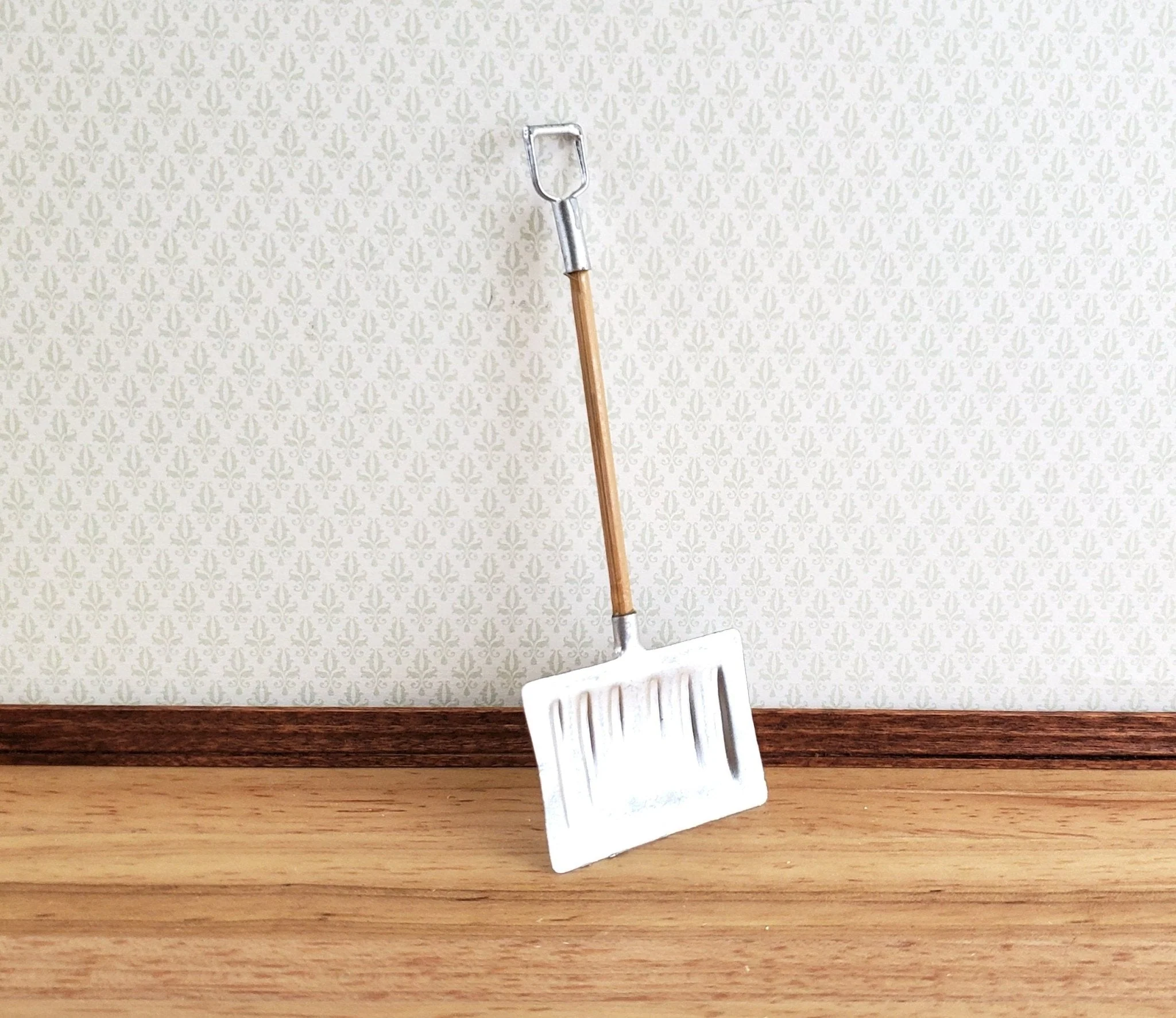 Dollhouse Miniature Snow Shovel for the Garden or Yard Metal 1:12 Scale Garage
