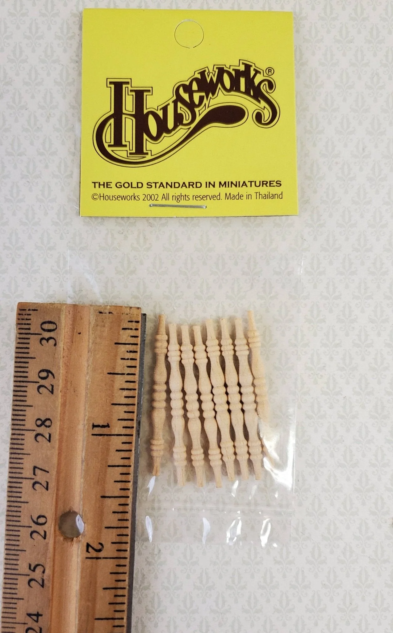 Dollhouse Miniature Spindles Small Wood for Building x8 1:12 Scale 1 3/8" Long HW12026 - Image 2