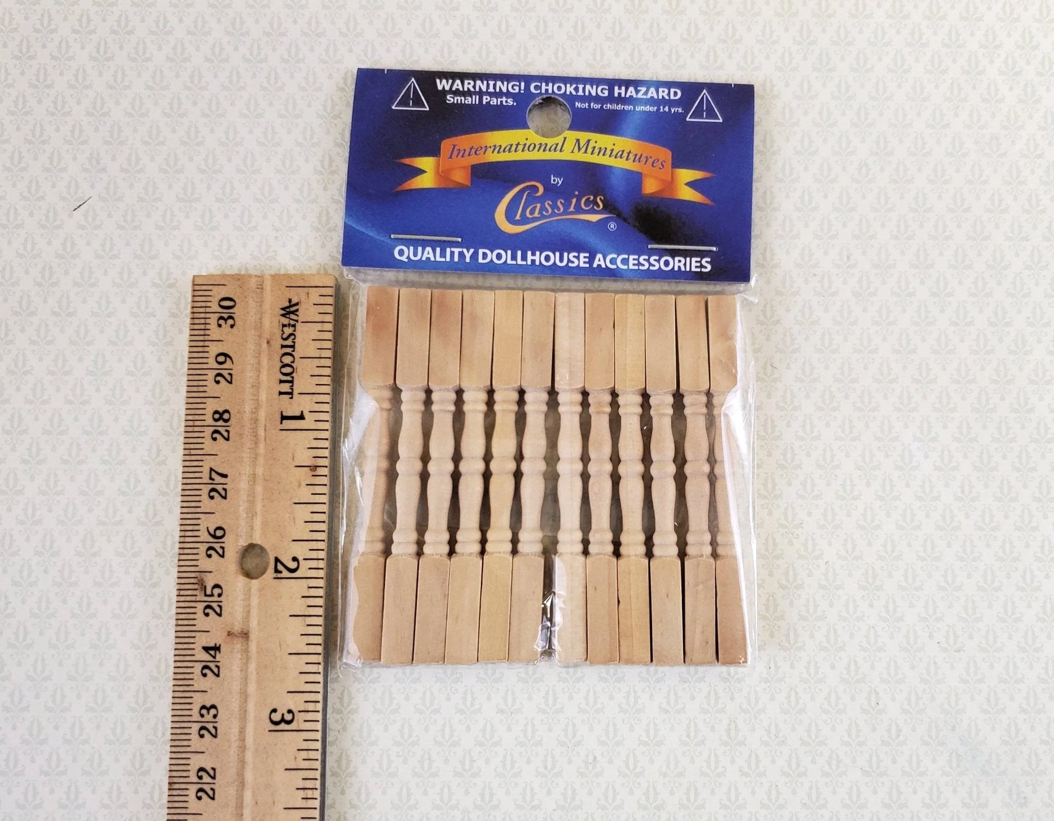Dollhouse Miniature Spindles Stair Balusters 1:12 Scale 2 1/2" Tall posts - Image 3