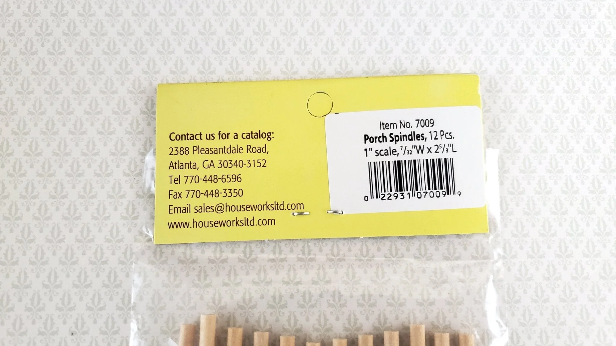 Dollhouse Miniature Spindles Stair Balusters 1:12 Scale 2 5/8" Tall Houseworks 7009 - Image 4