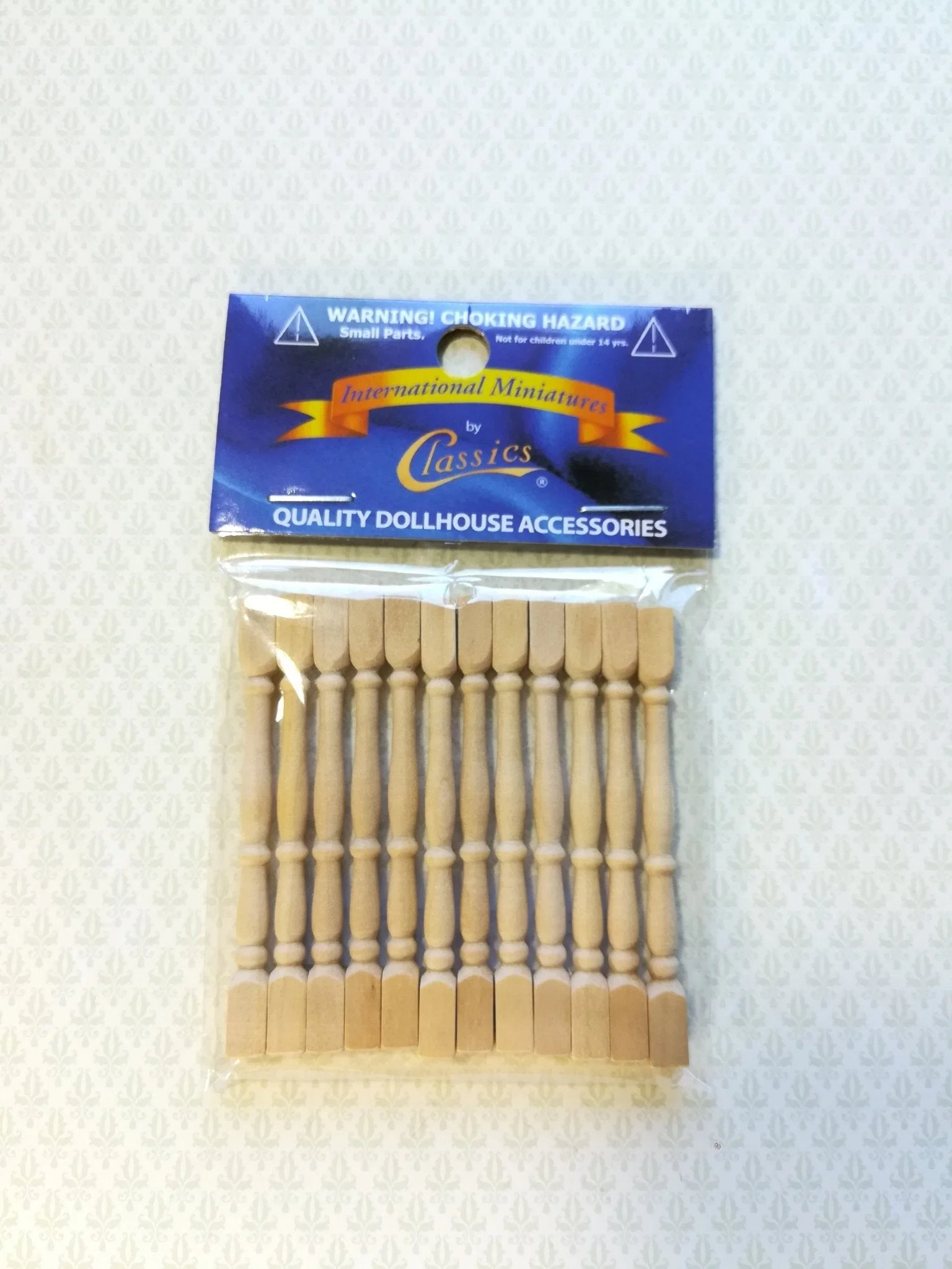 Miniature Spindles Balusters Square Ends 1:12 Scale Dollhouse DIY 2 7/16" Tall