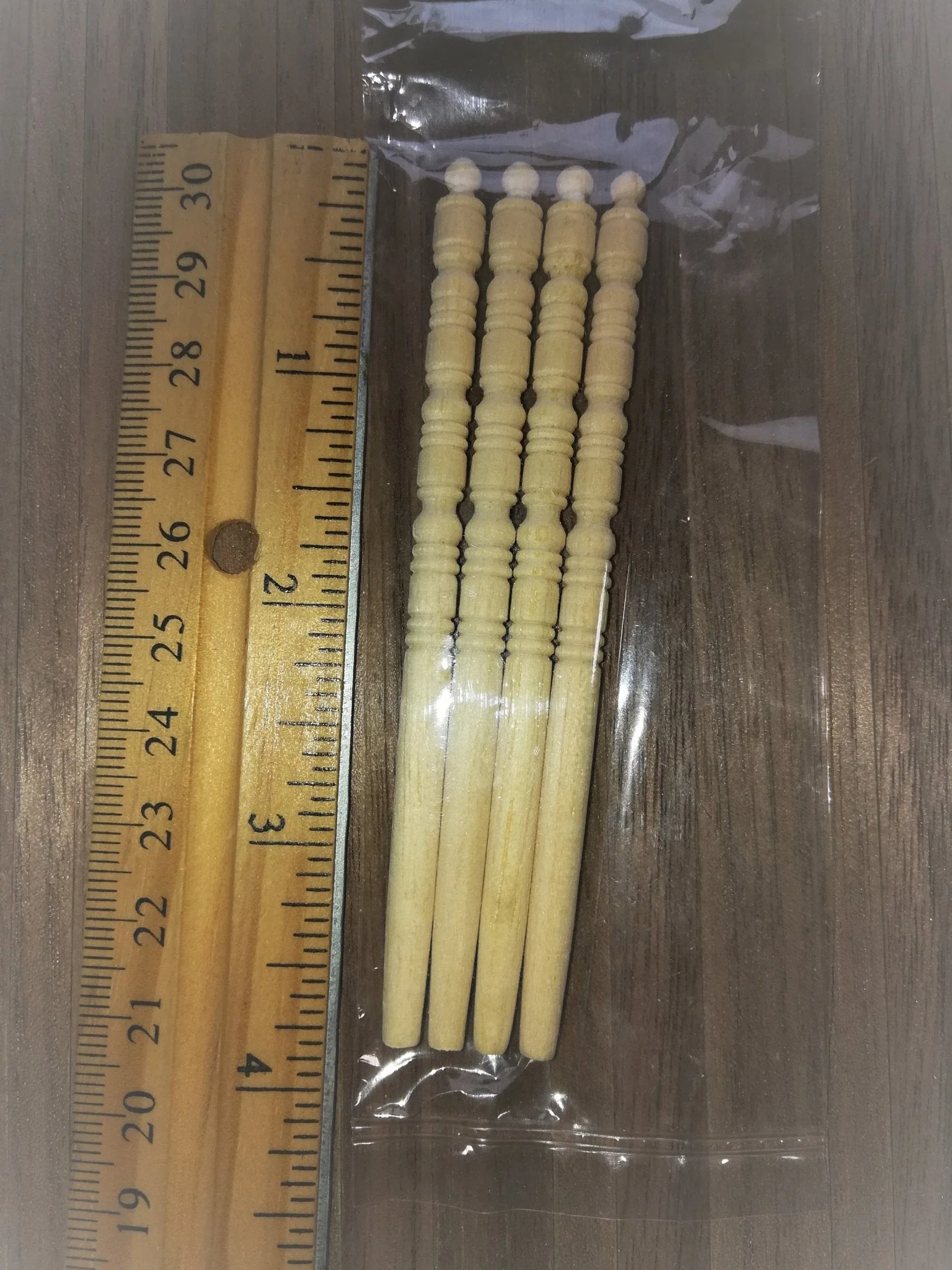 Dollhouse Miniature Spindles Wood for Building 4 Pieces 1:12 Scale 3 3/4" Long - Image 3