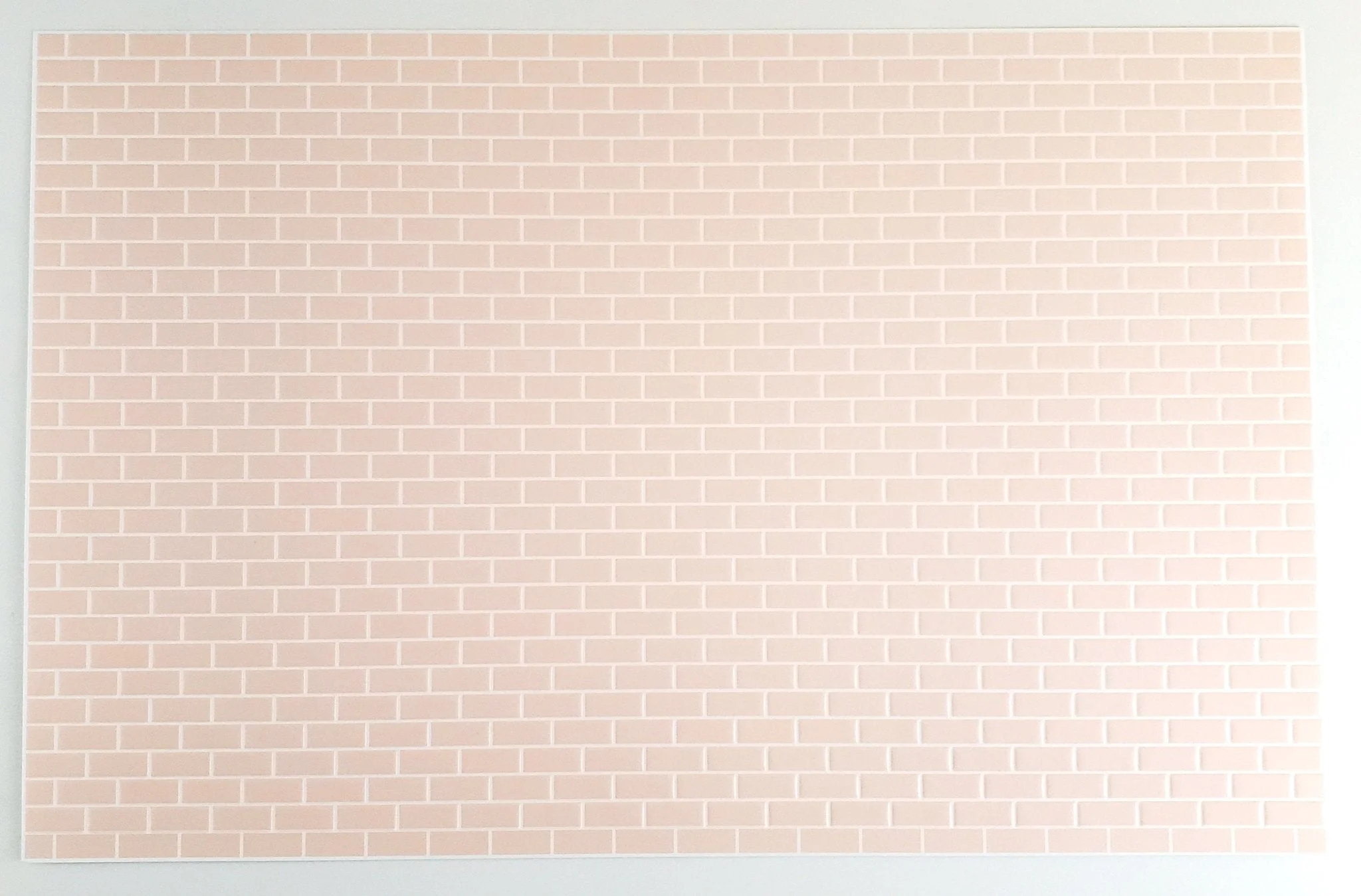 Dollhouse Miniature Subway Wall Tile Pink Embossed 1:12 Scale World Model