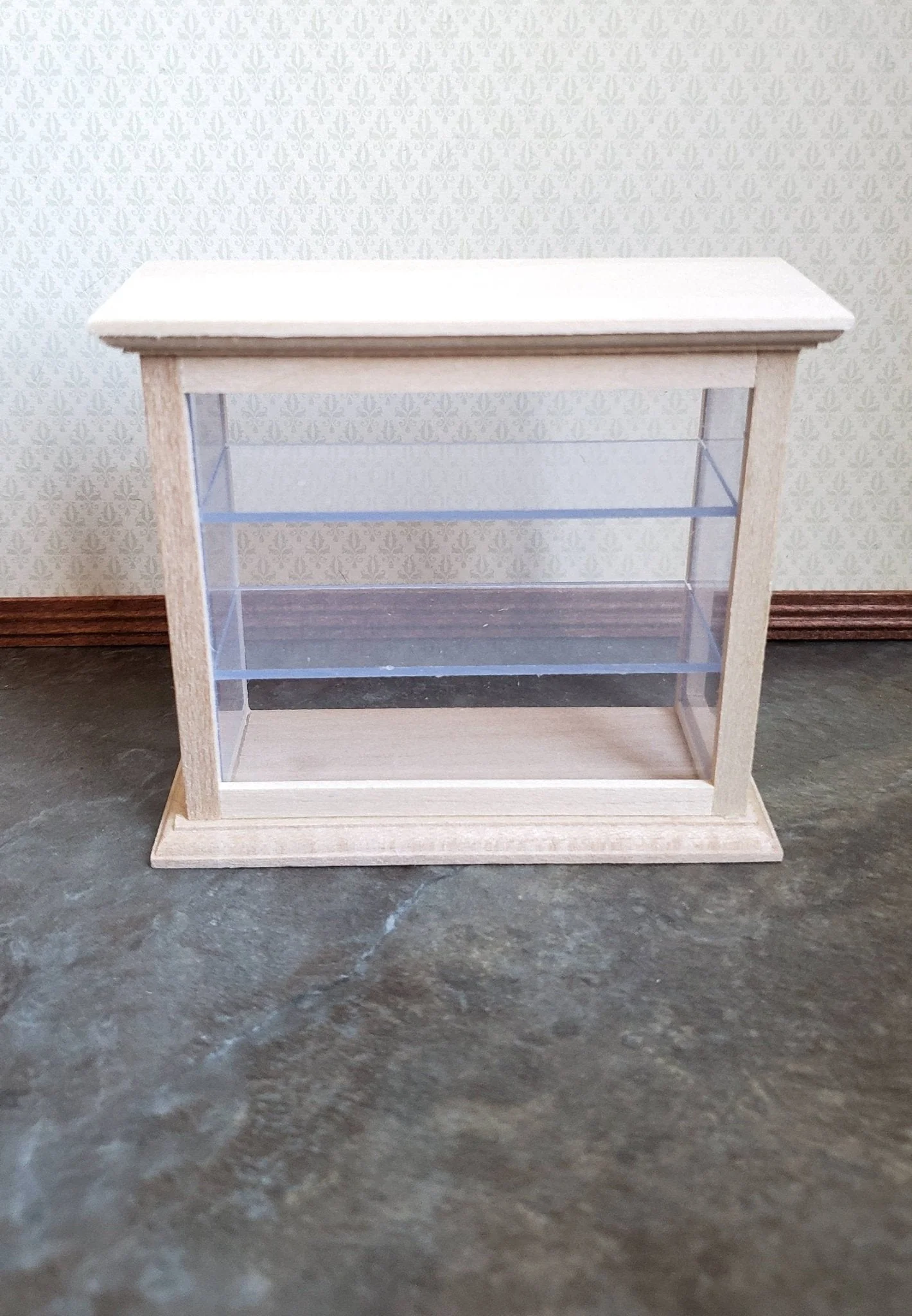 Dollhouse Miniature Tall Counter for Store or Shop Shelves 1:12 Scale Furniture Unfinished