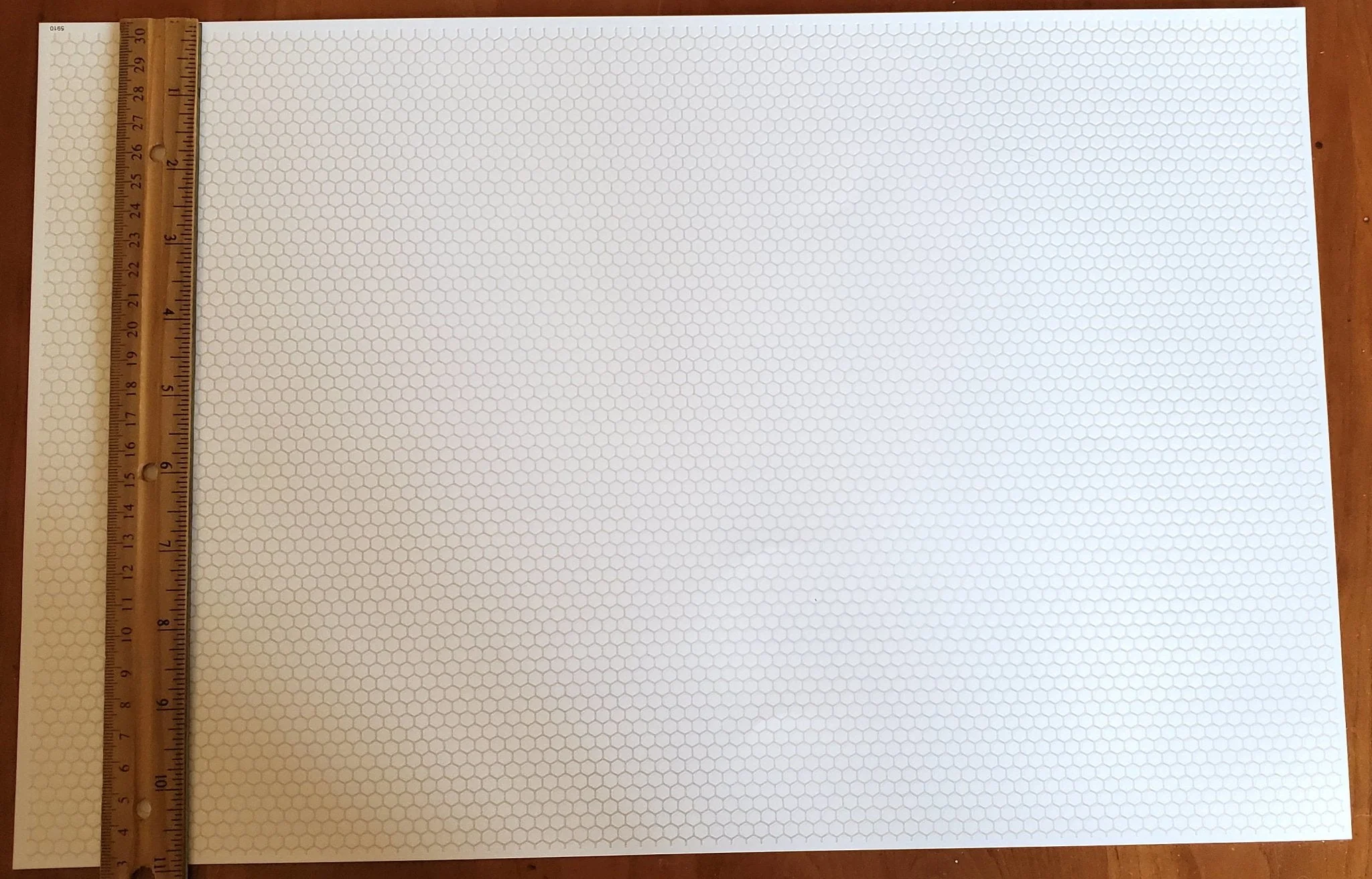 Dollhouse Miniature Tile Flooring Faux White Hexagon Textured 1:12 Scale for Kitchen or Bathroom - Image 2