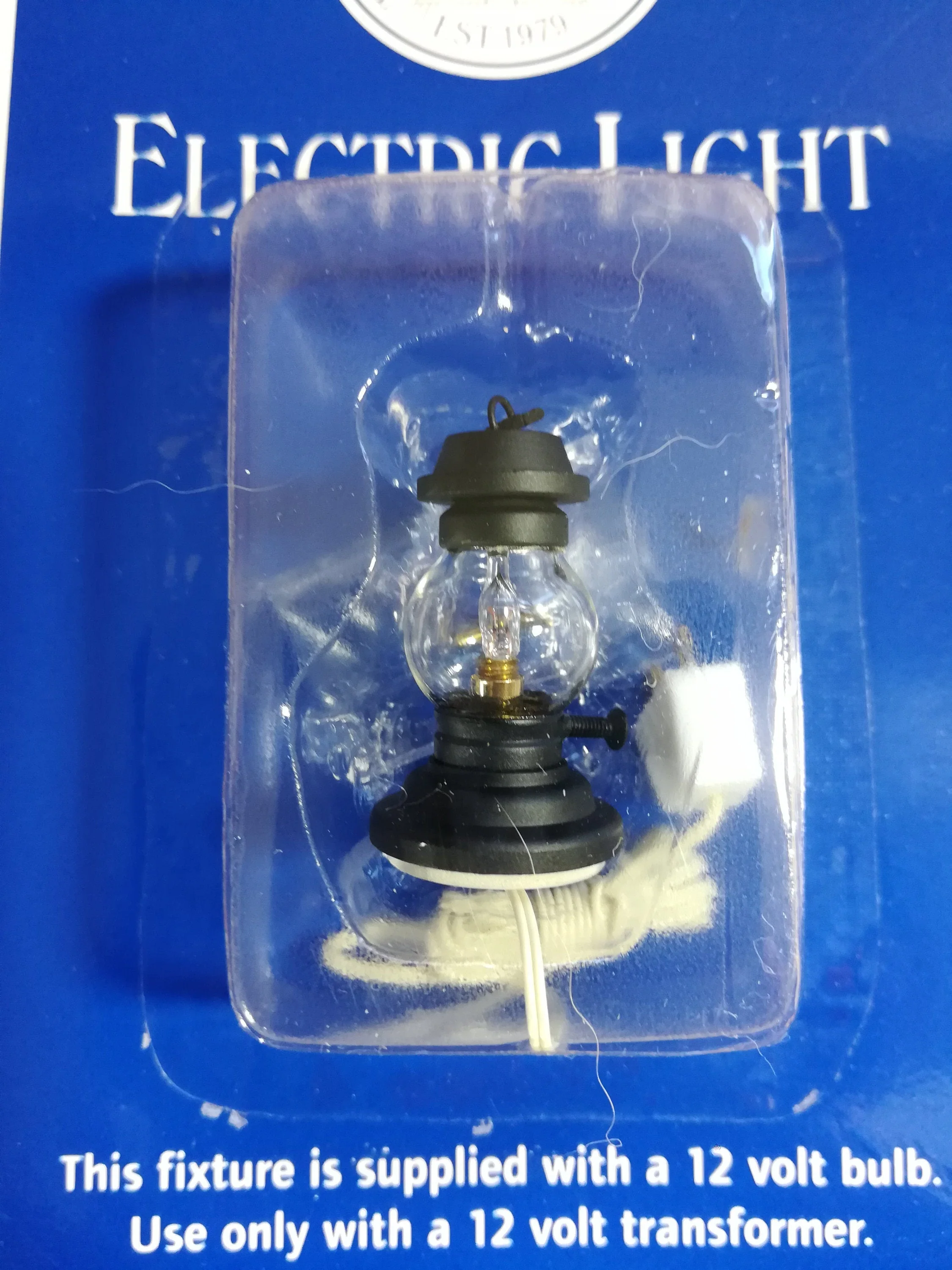 Dollhouse Miniature Tilley Lamp Lantern 12 Volt with Plug 1:12 Scale Electric - Image 2