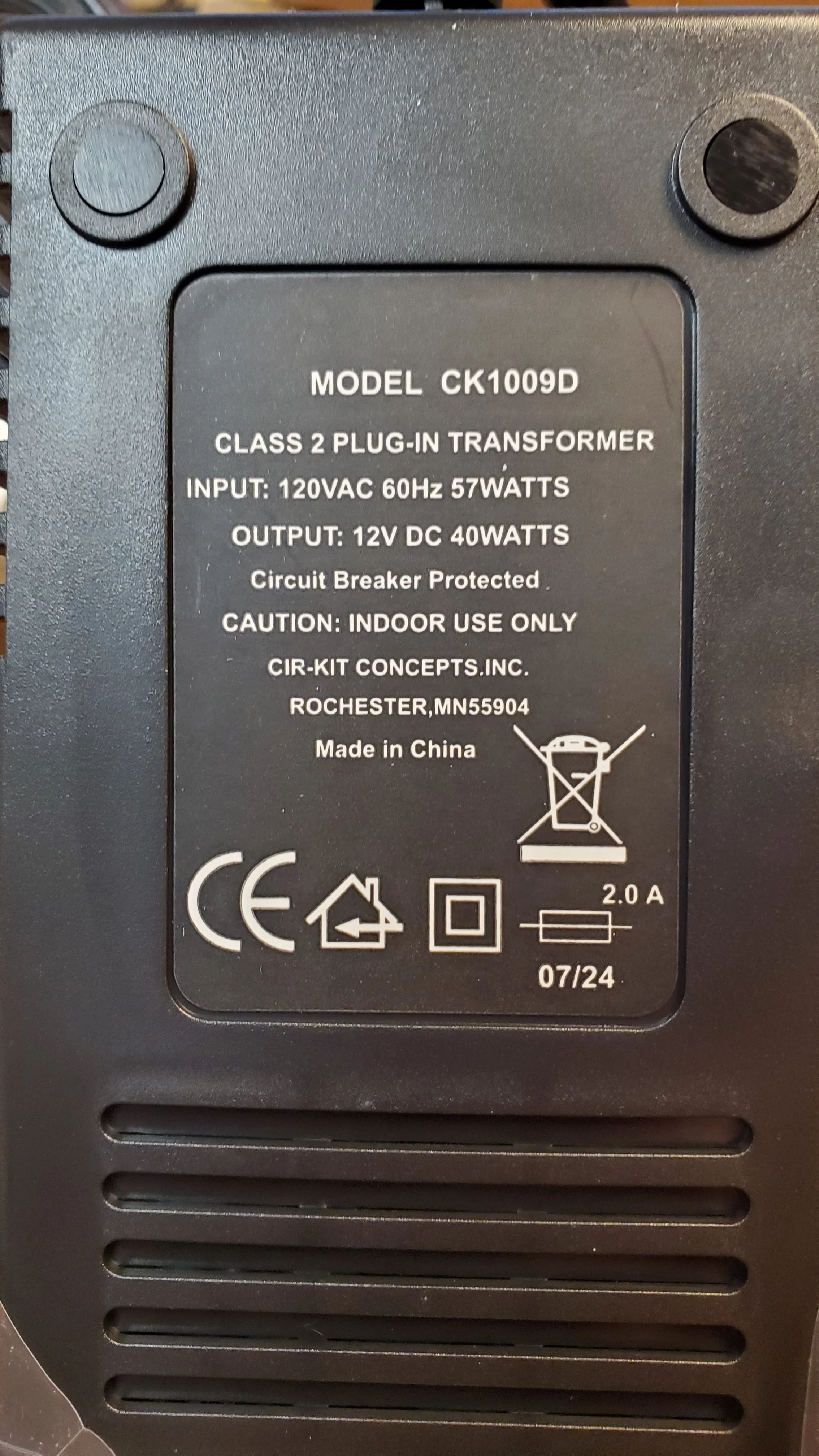 Dollhouse Miniature Transformer Cir-Kit 40 Watt for Wiring 64 Bulb Capacity for Large Houses - Image 3