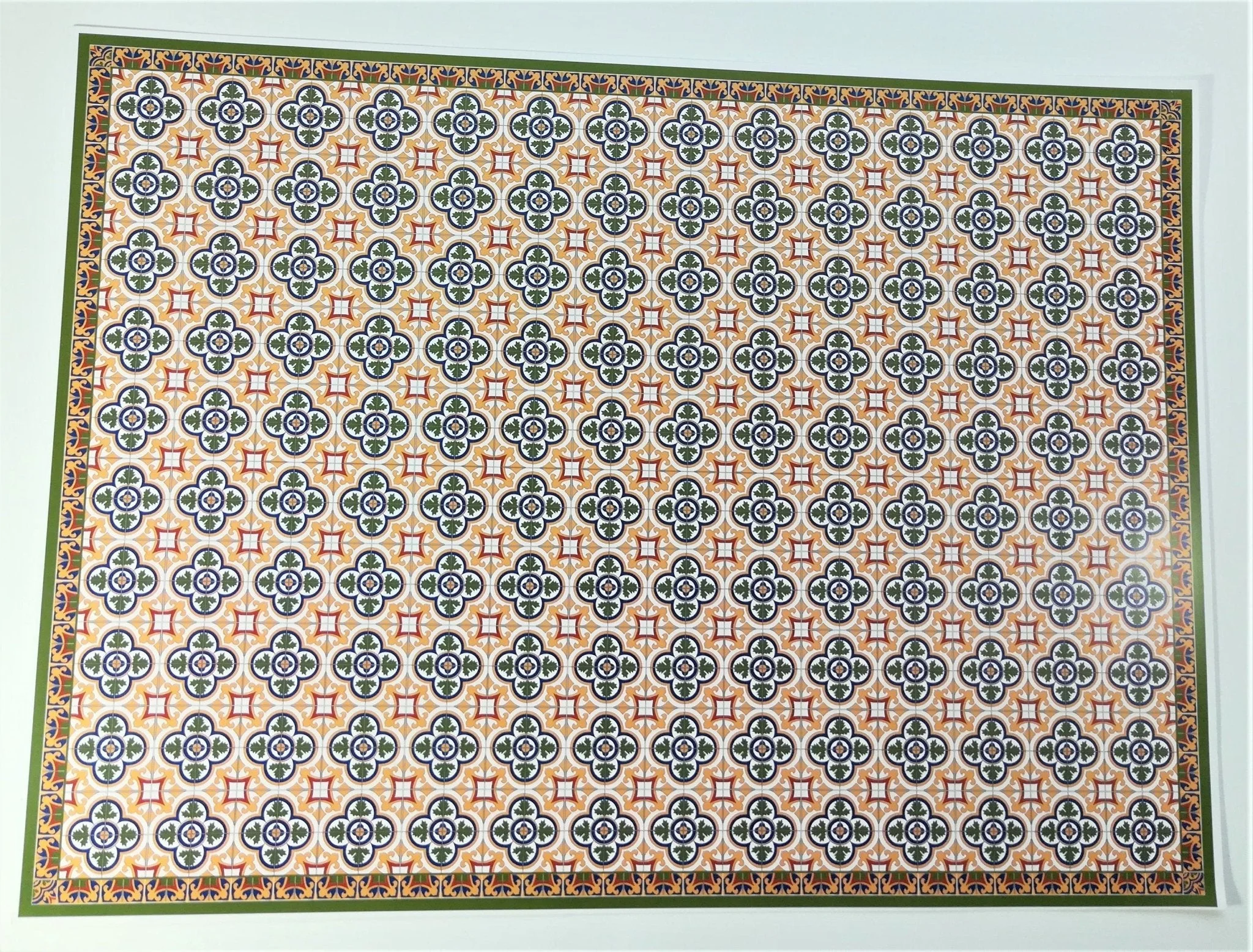 Dollhouse Victorian Tile Large Flooring Sheet Card Stock 1:12 Scale World Model